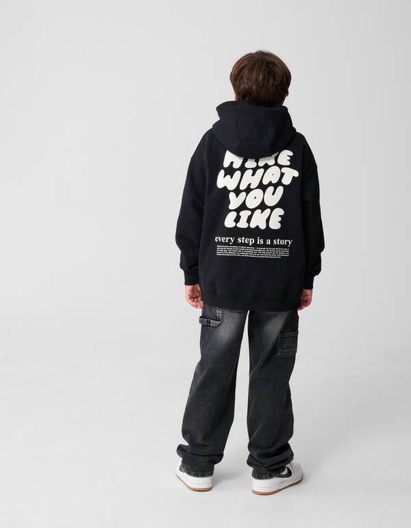 Like Hike Artwork Hoodie Zwart SHOEBY BOYS