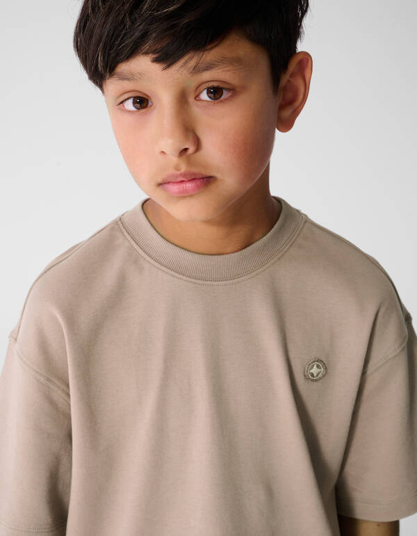 Spark Washed T-shirt Taupe SHOEBY BOYS