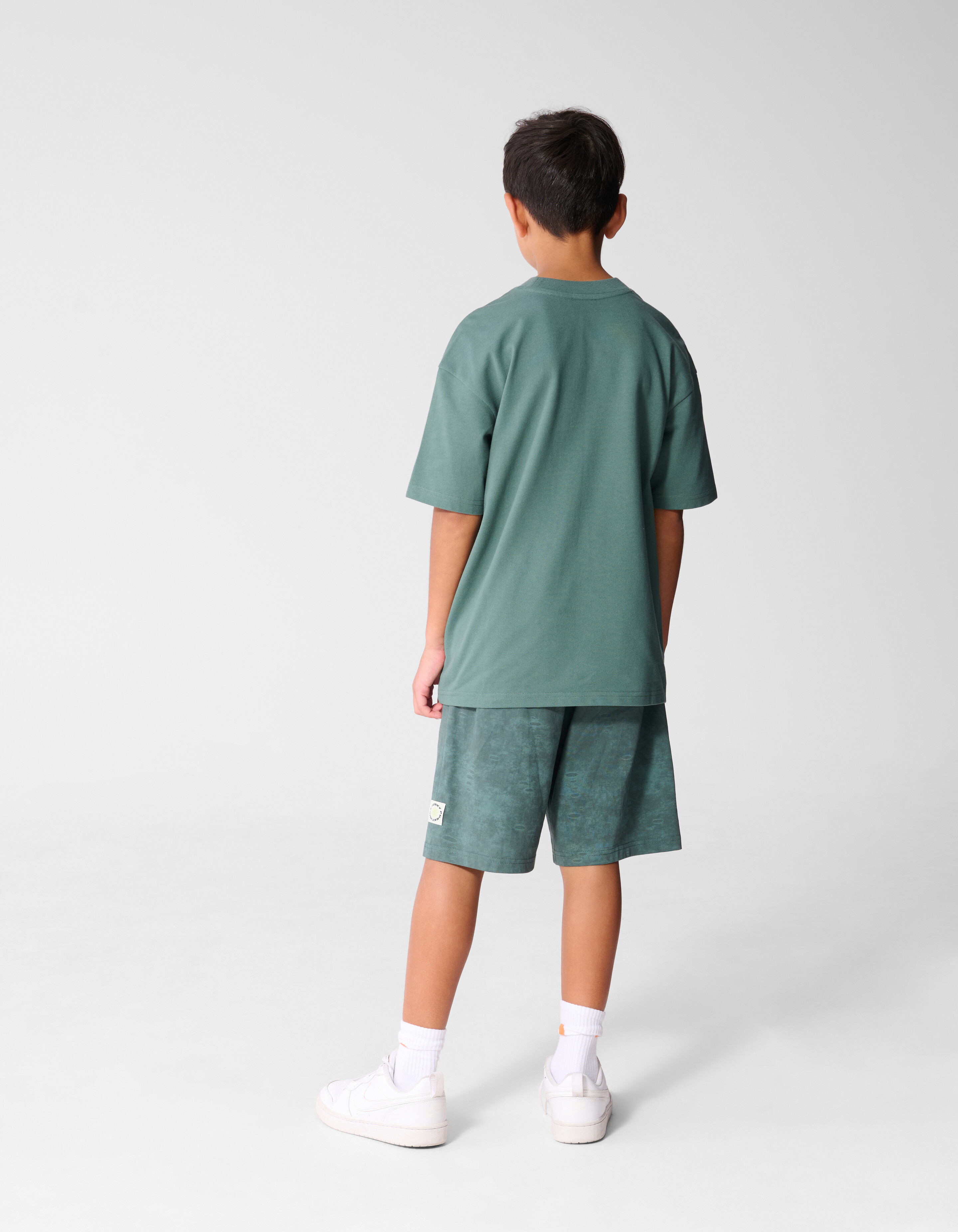 Minimal Tekst T-shirt Groen SHOEBY BOYS
