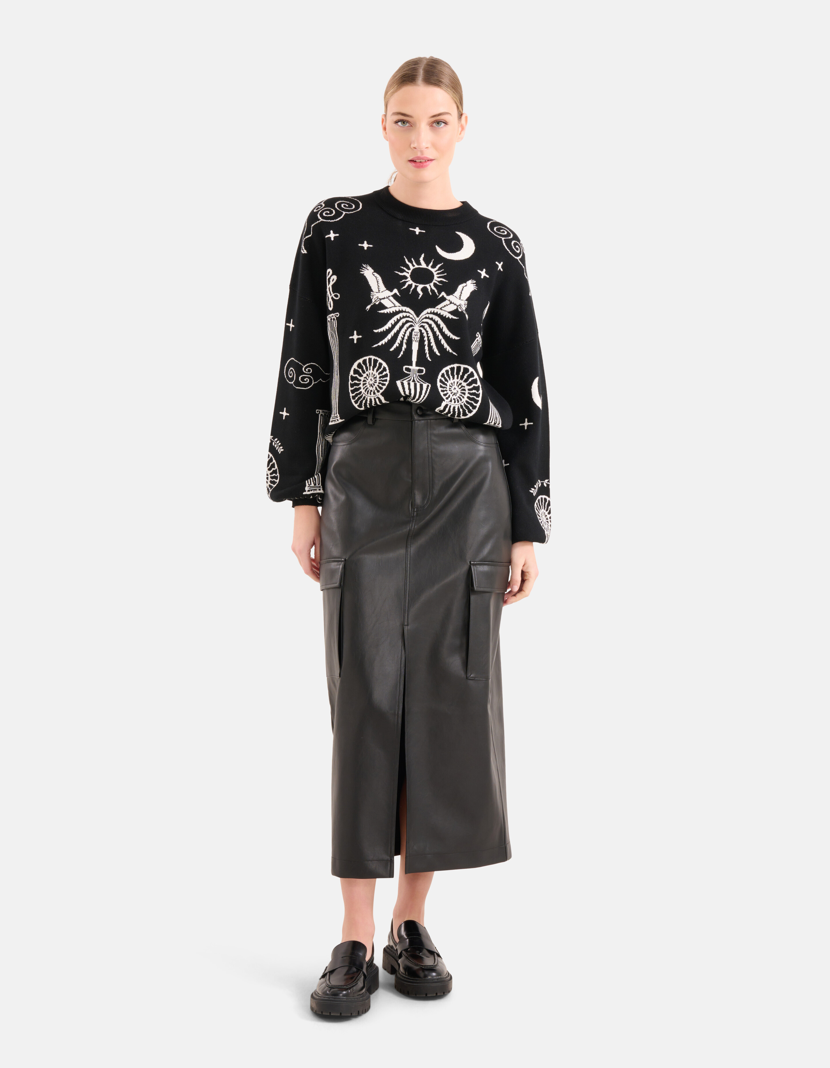 Printed Trui Zwart By Mieke SHOEBY WOMEN