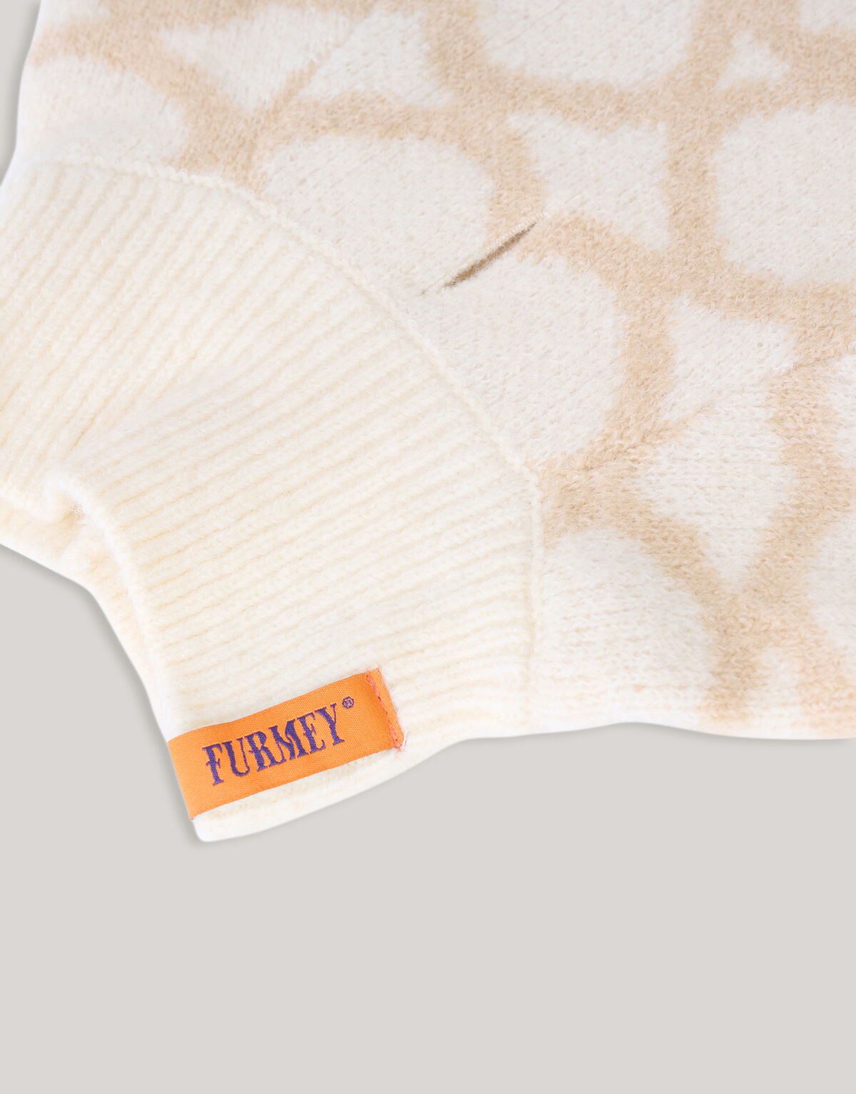 Heart Printed Honden Trui Gebroken Wit SHOEBY ACCESSOIRES