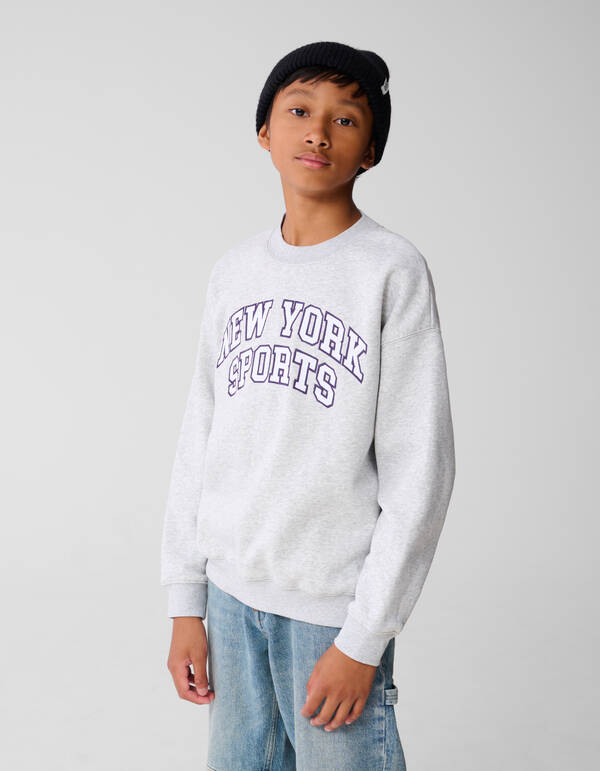 New York Artwork Sweater Lichtgrijs SHOEBY BOYS