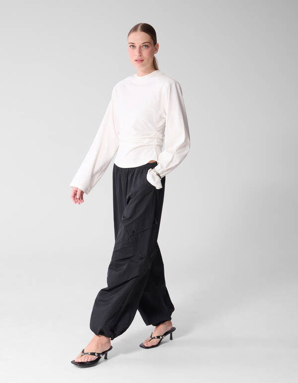 Cargo Balloon Fit Broek Zwart SHOEBY WOMEN