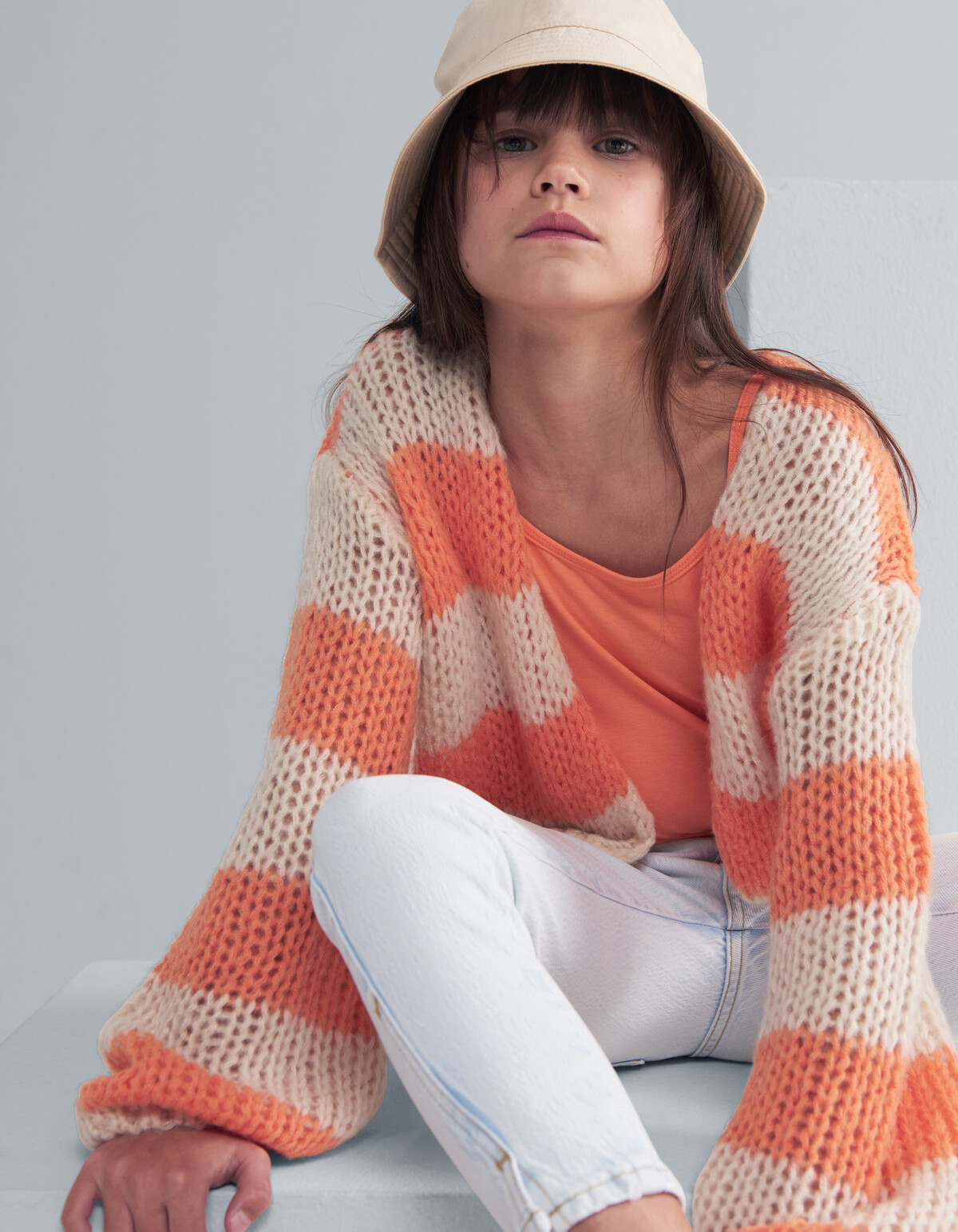 Fluffy Striped Cardigan JILL&MITCH