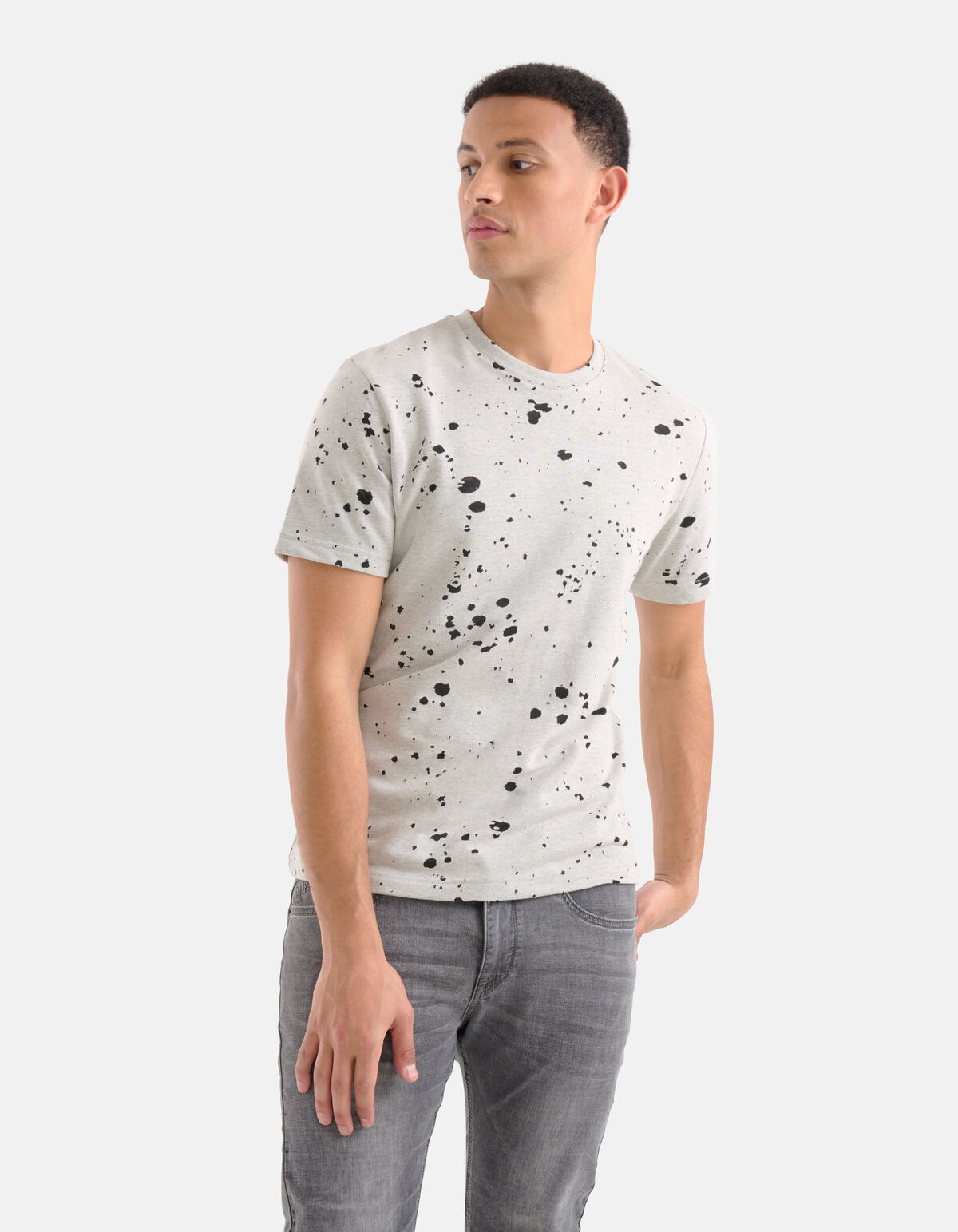 Ausbrenner T-shirt Gebroken Wit SHOEBY MEN