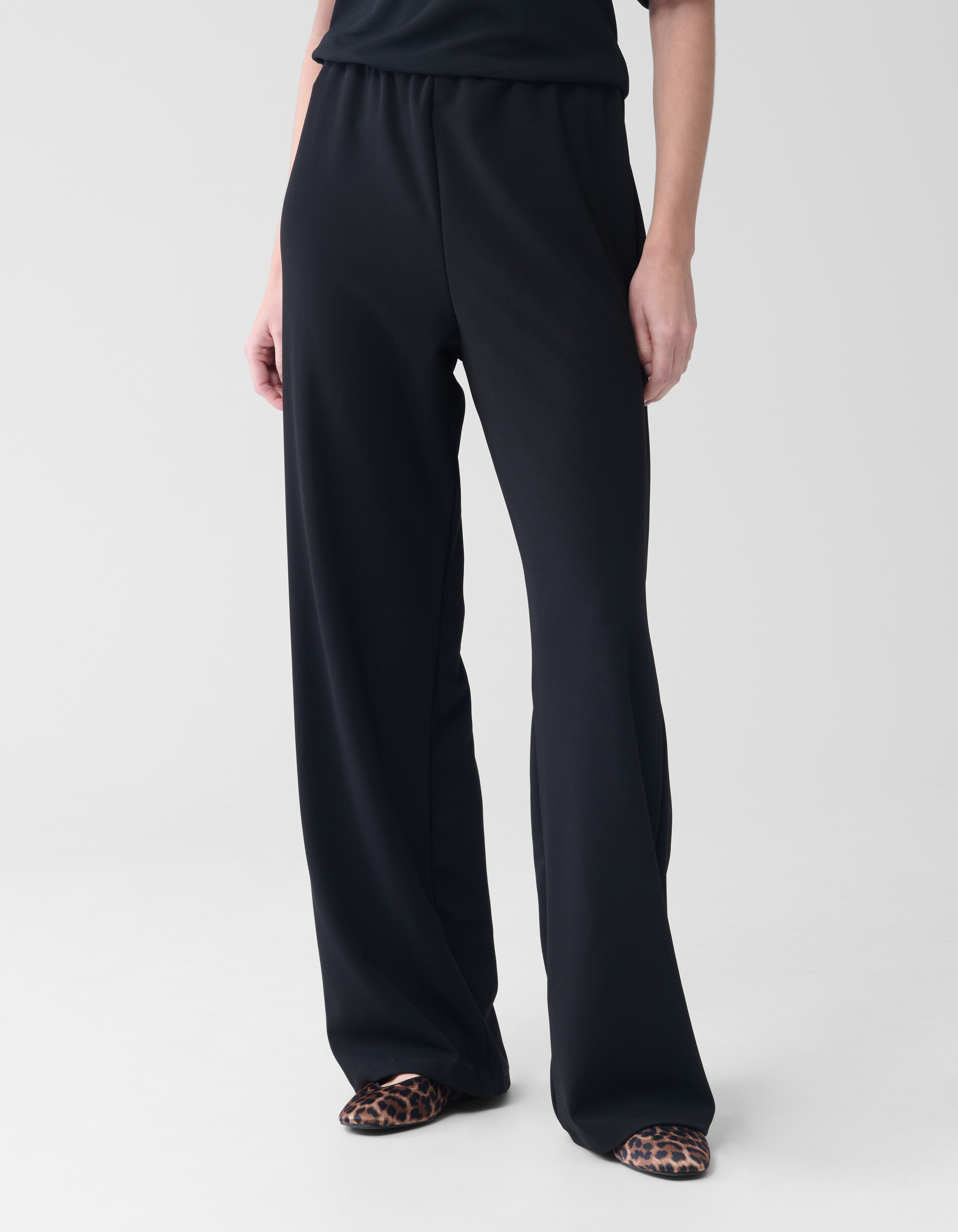 Basis Wide Leg Broek Zwart SHOEBY WOMEN