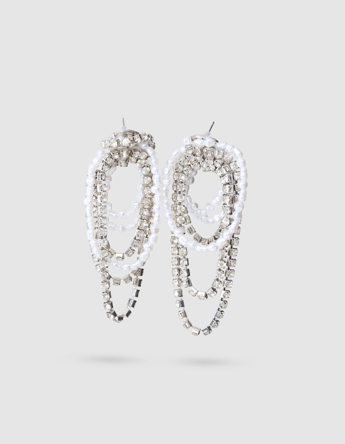 Mix Parel/Strass Oorbellen Zilver SHOEBY ACCESSOIRES