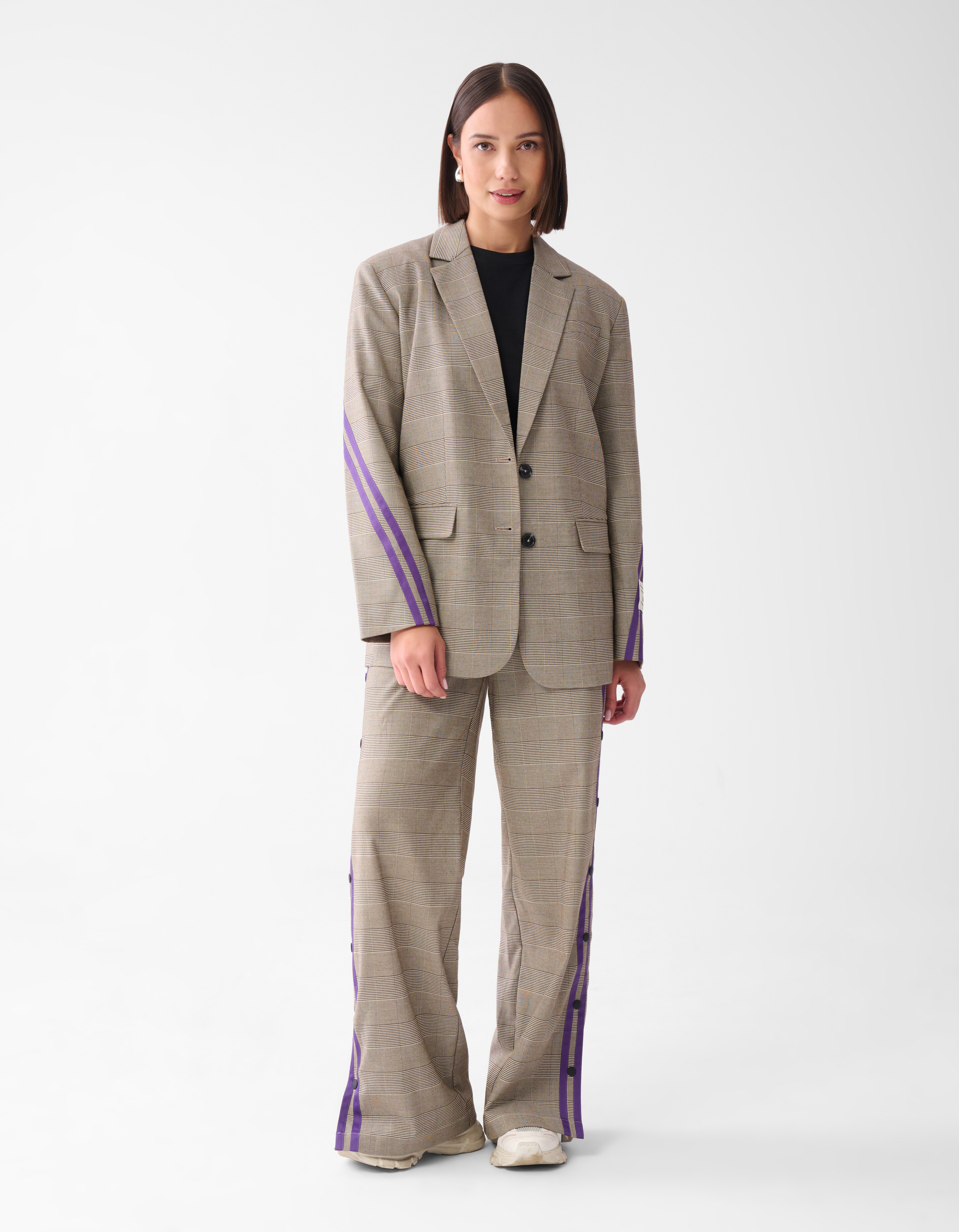 Sporty Ruiten Blazer Bruin SHOEBY WOMEN