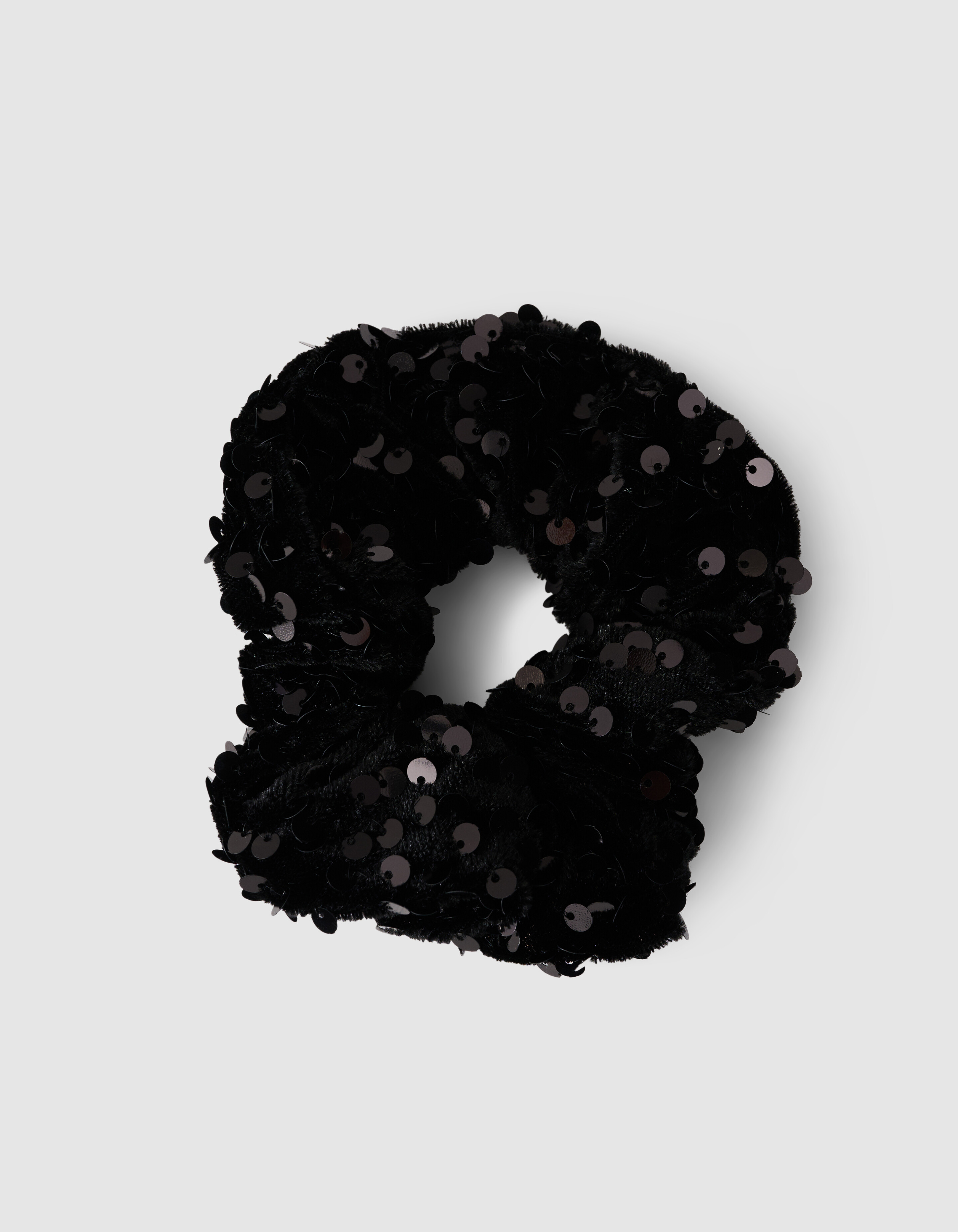 Sequin Scrunchie Zwart SHOEBY ACCESSOIRES