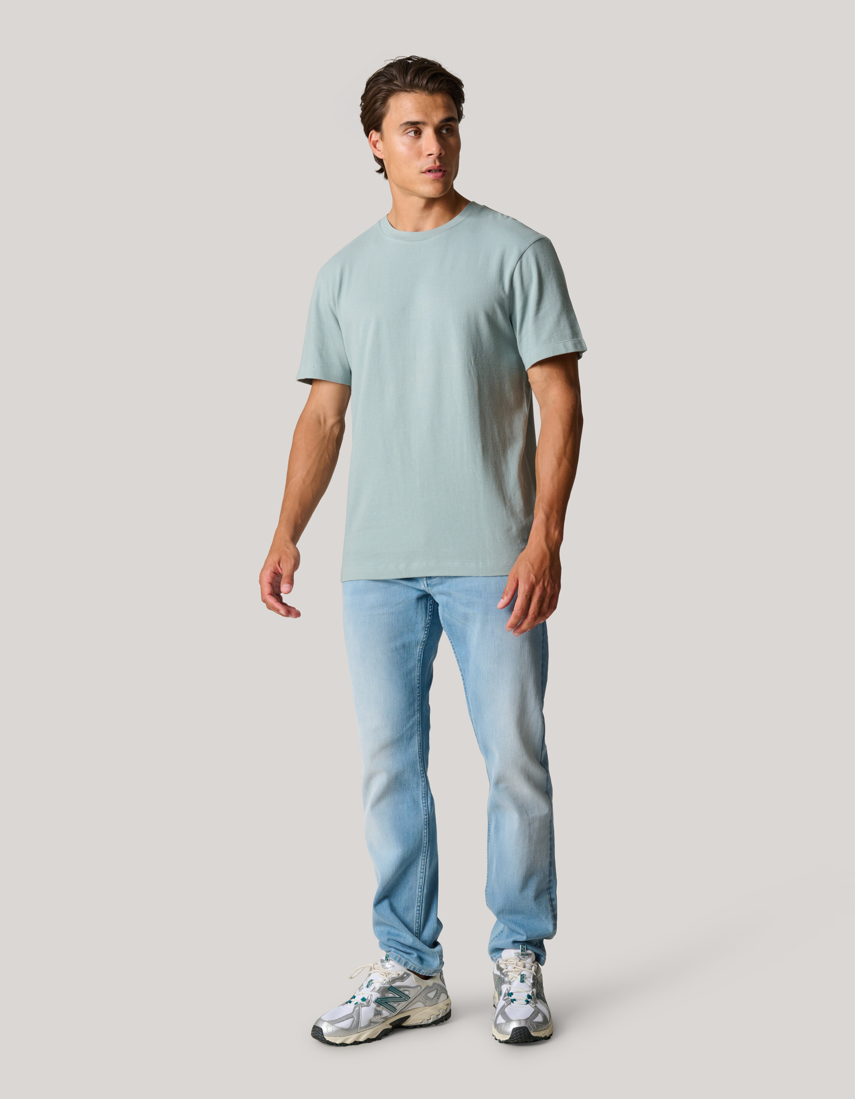 Brushed T-shirt Grijs SHOEBY MEN