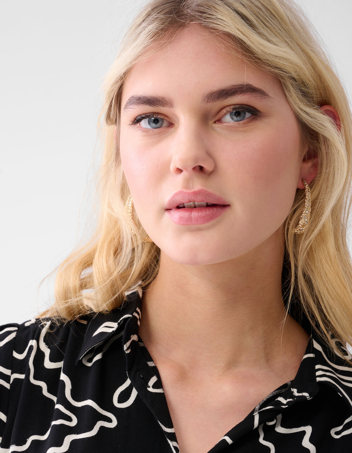 Printed Midi Jurk Zwart SHOEBY WOMEN