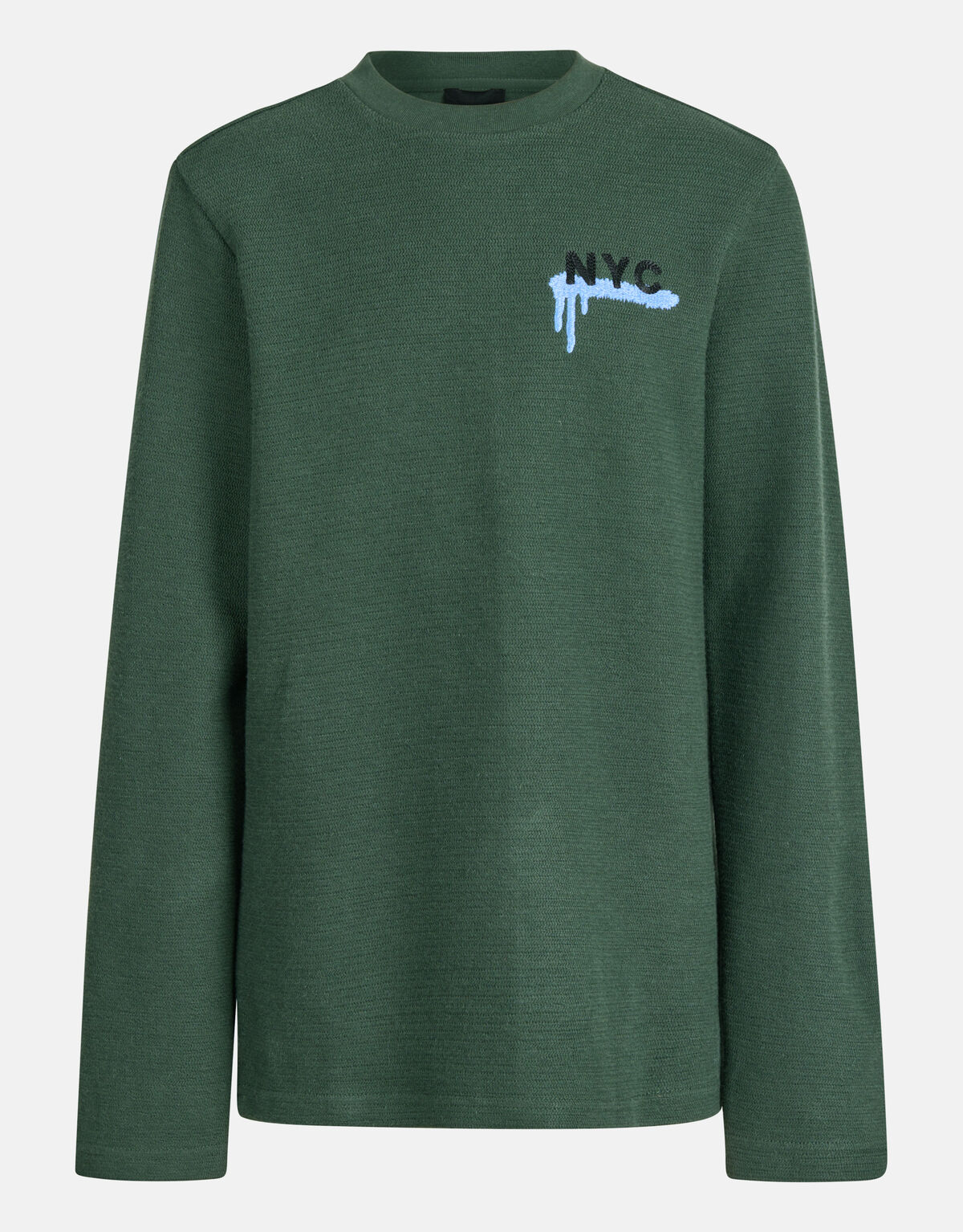 Structuur Longsleeve Donkergroen SHOEBY BOYS