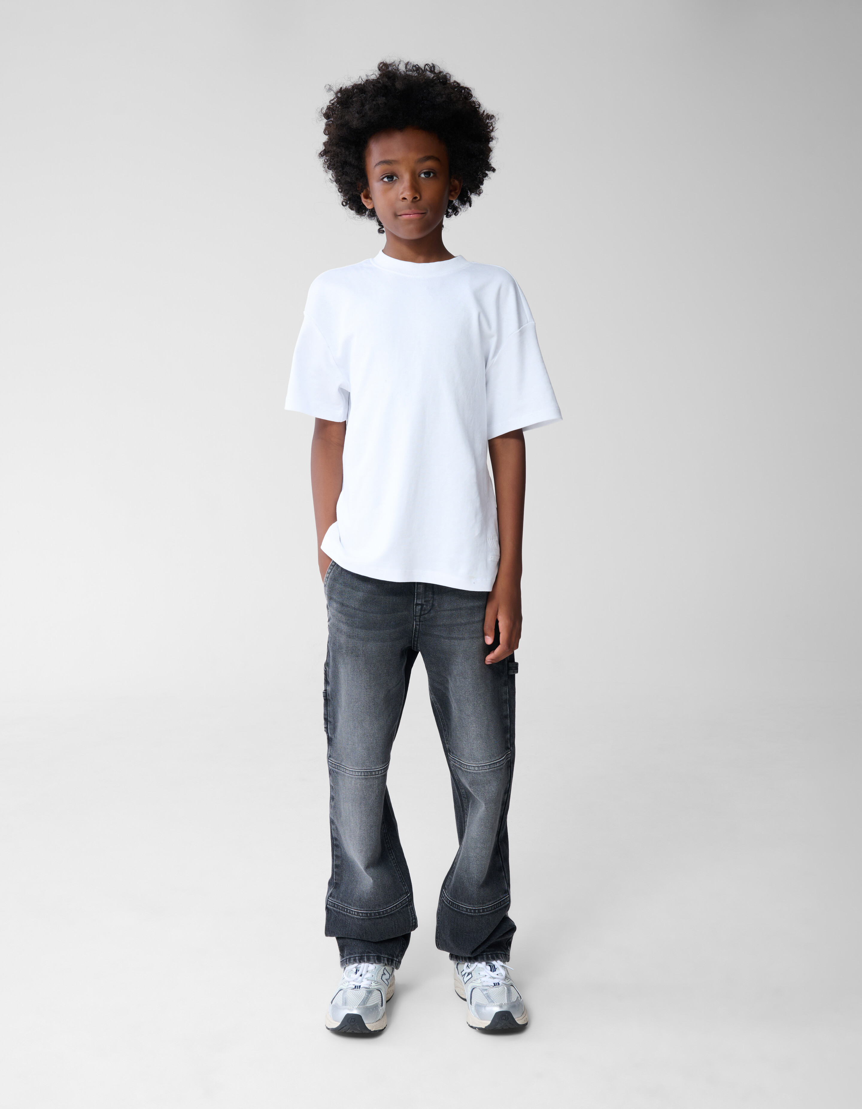 Straight Fit Jeans Donkergrijs SHOEBY BOYS