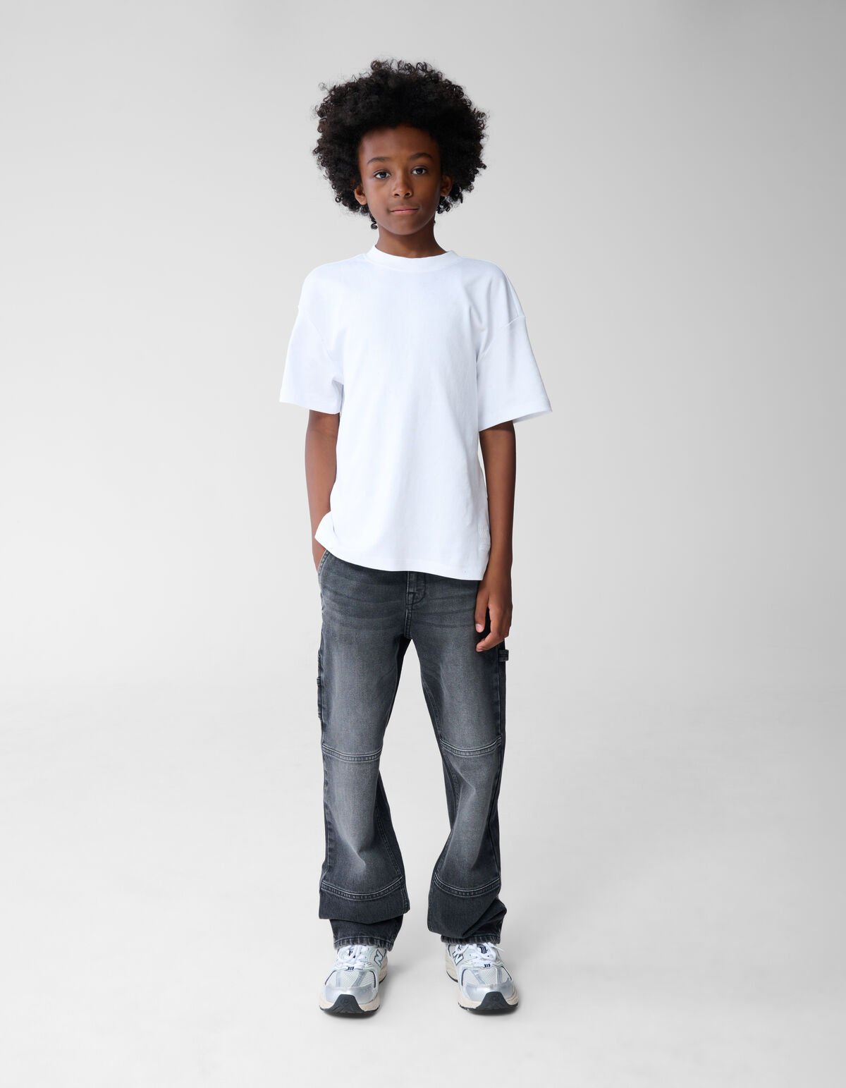 Straight Fit Jeans Donkergrijs SHOEBY BOYS