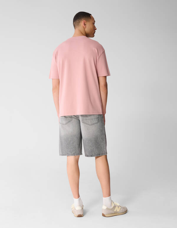 Logo Pocket T-shirt Roze SHOEBY MEN