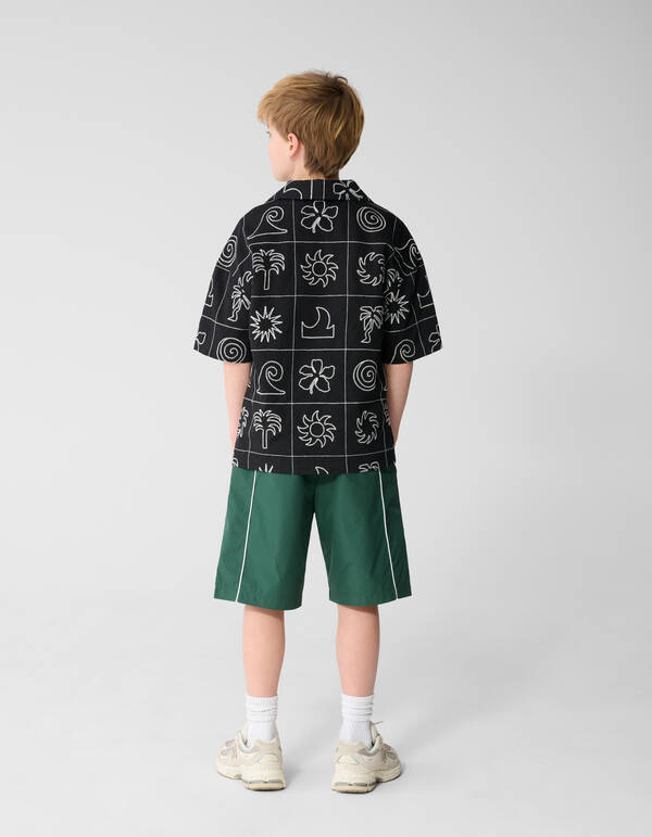 Embroidery Overhemd Zwart SHOEBY BOYS