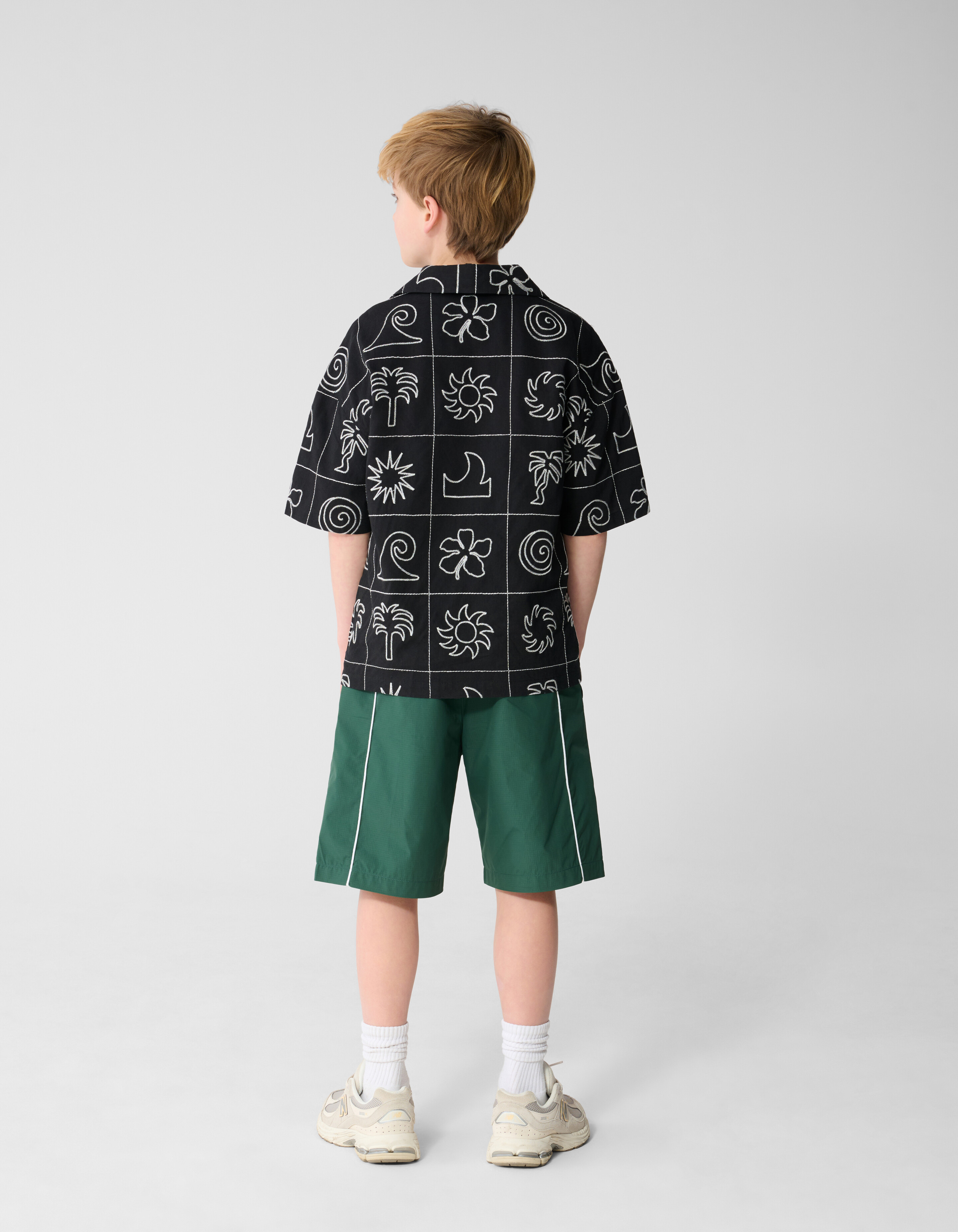 Embroidery Overhemd Zwart SHOEBY BOYS