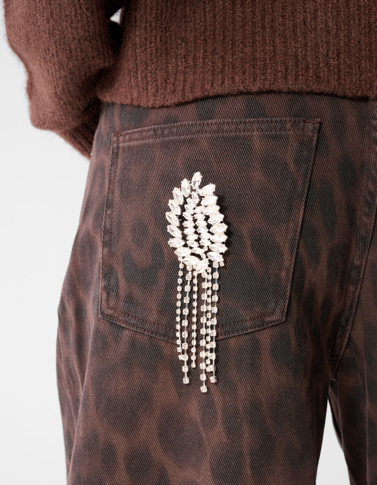 Strass Broche Oorbellen Zilver SHOEBY ACCESSOIRES