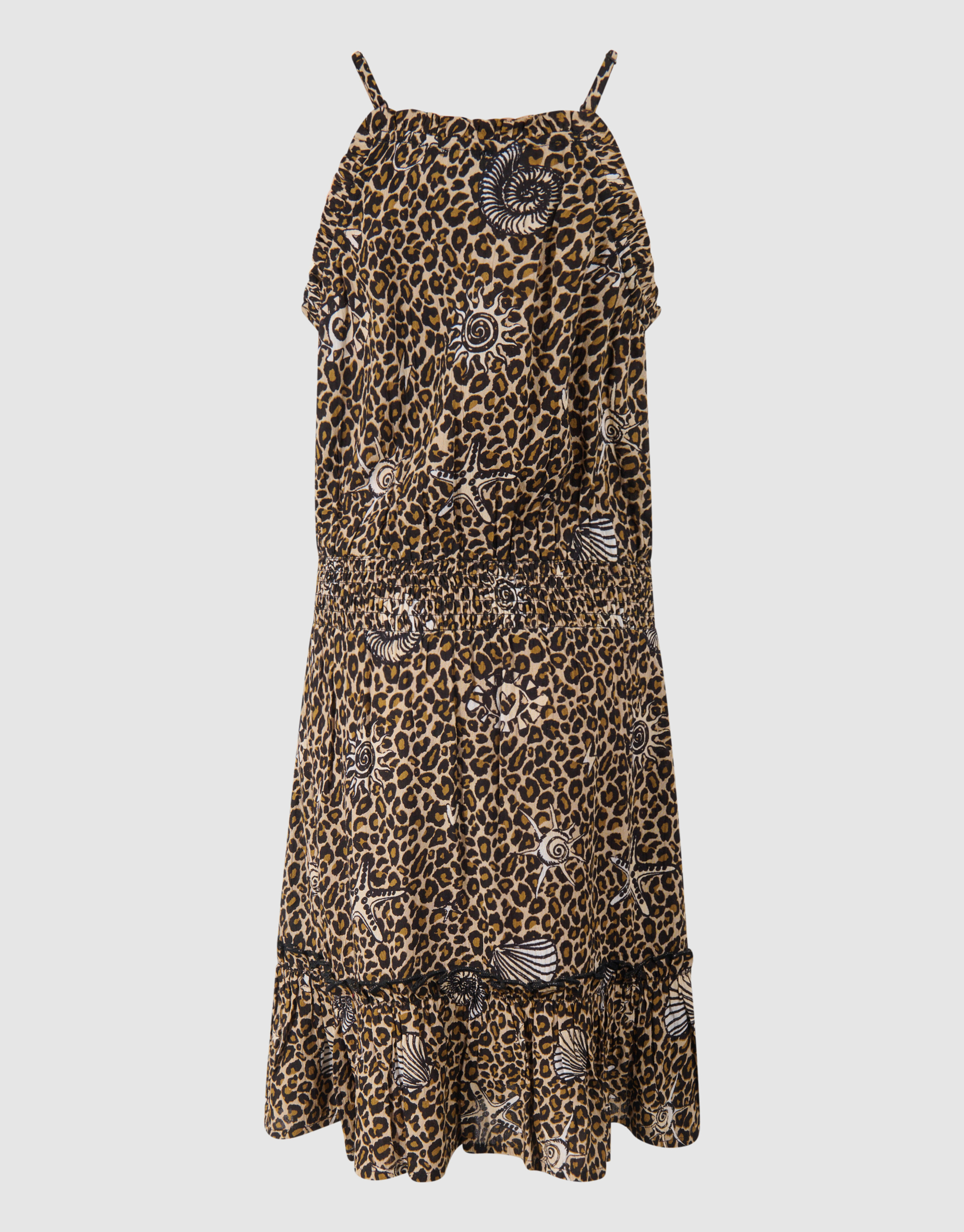 Printed Leopard Jurk Bruin SHOEBY GIRLS