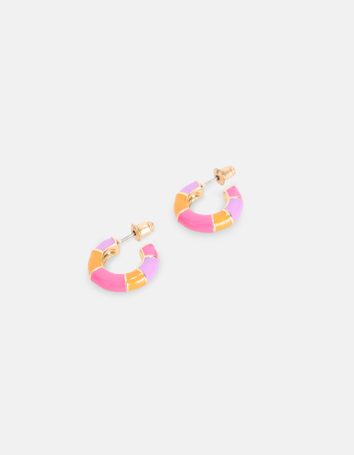 Colorblock Oorbellen Roze SHOEBY ACCESSOIRES