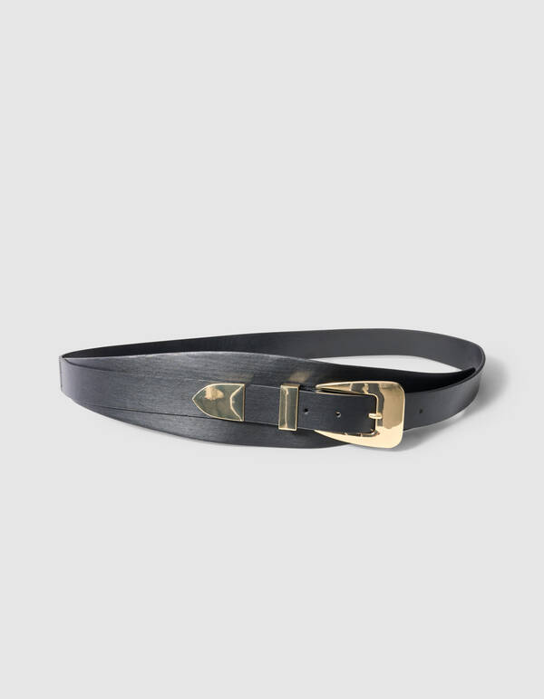 Waist Riem Zwart/Goud SHOEBY ACCESSOIRES