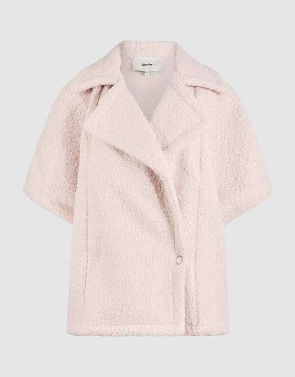 Oversized Teddy Gilet Gebroken Wit SHOEBY WOMEN