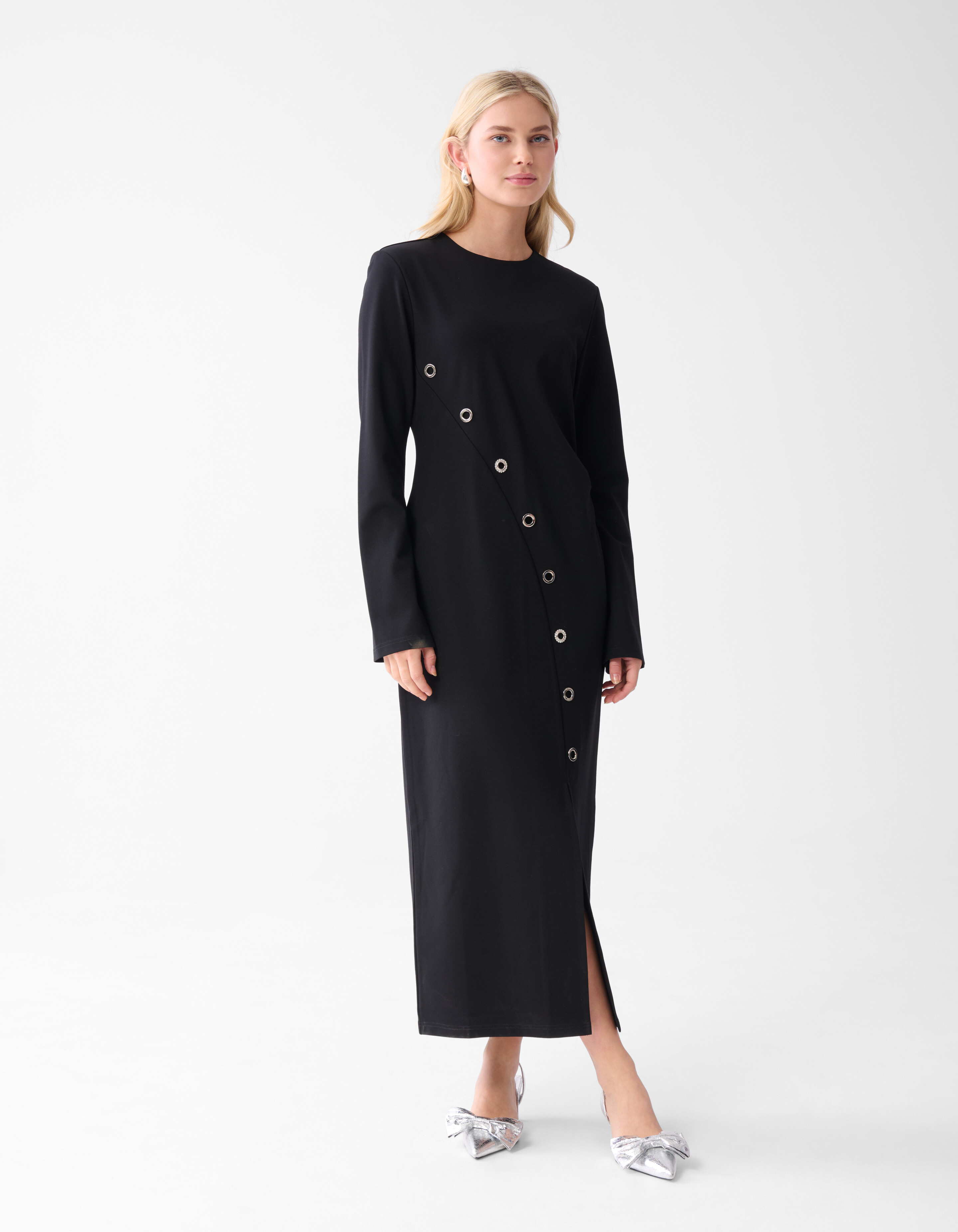 Eyelet Maxi Jurk Zwart SHOEBY WOMEN