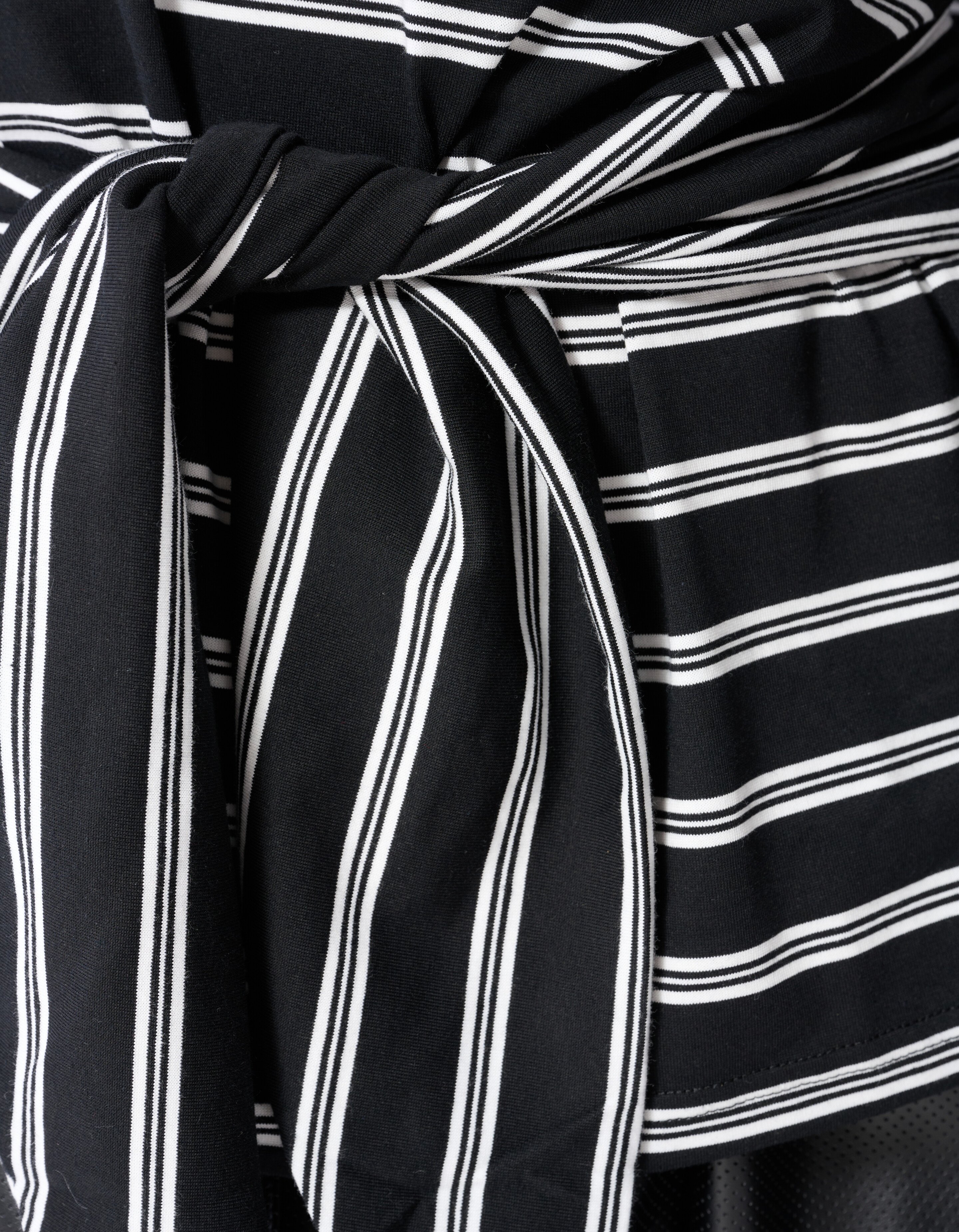 Scarf Striped T-shirt Zwart/Wit SHOEBY WOMEN