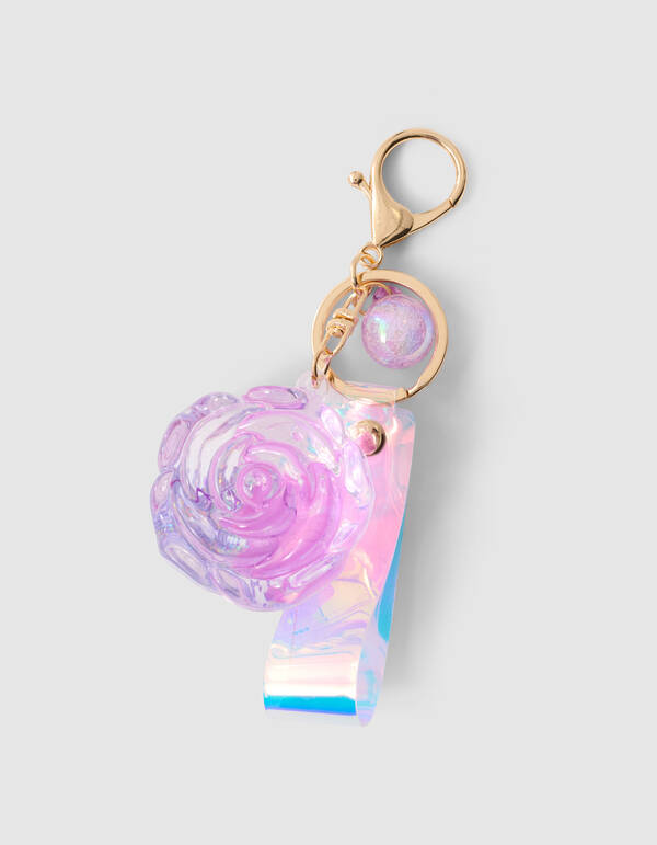 Roos Sleutelhanger Paars SHOEBY ACCESSOIRES