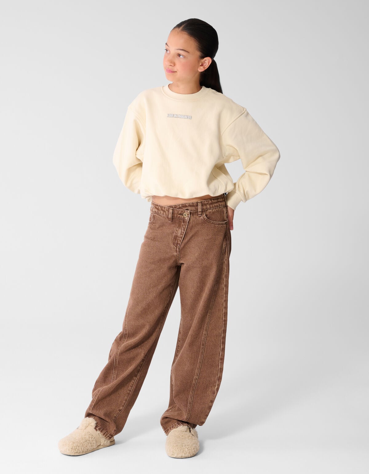 Twenty-Eight Artwork Sweater Gebroken Wit SHOEBY GIRLS