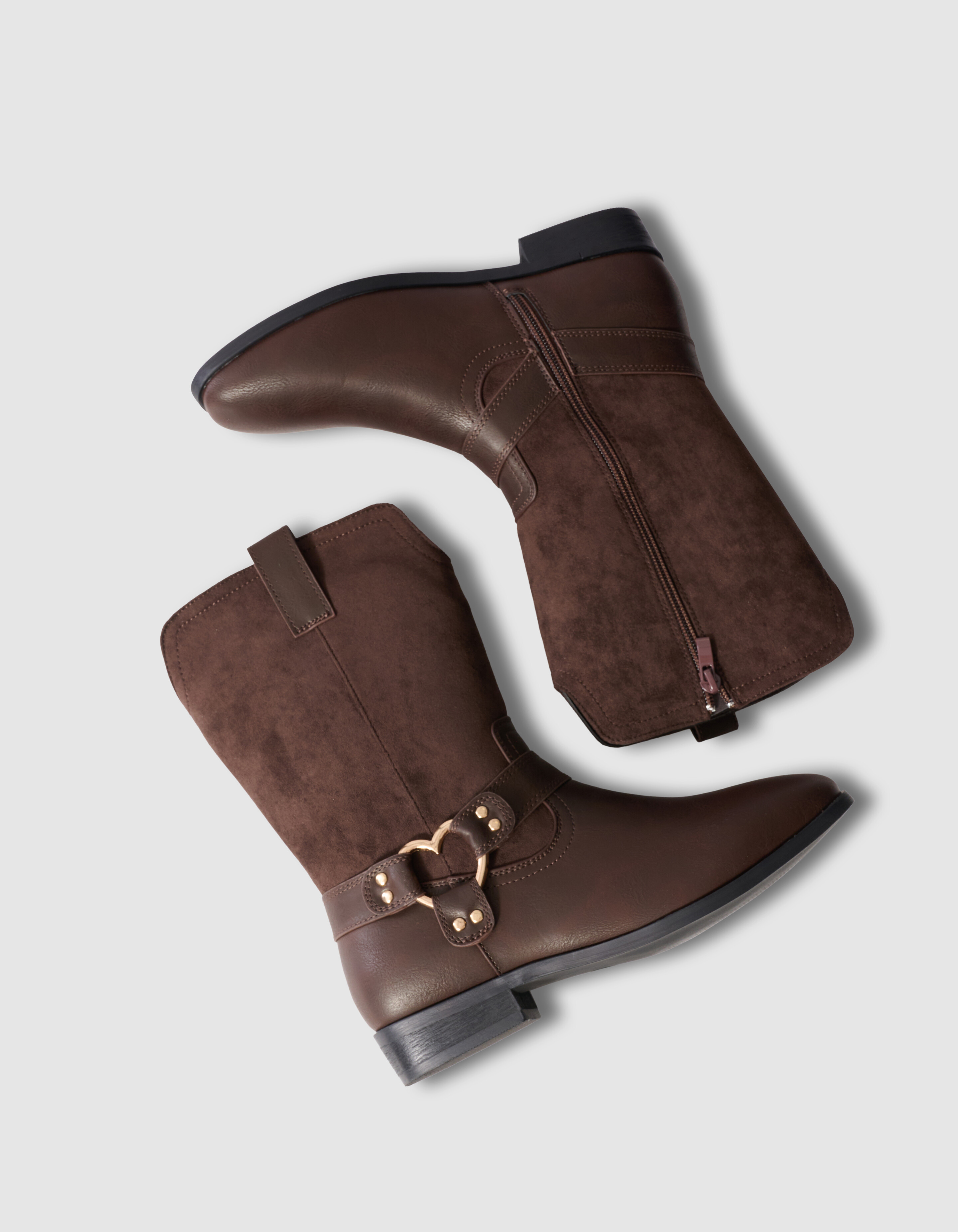 Heart Buckle Laarzen Bruin SHOEBY SHOES