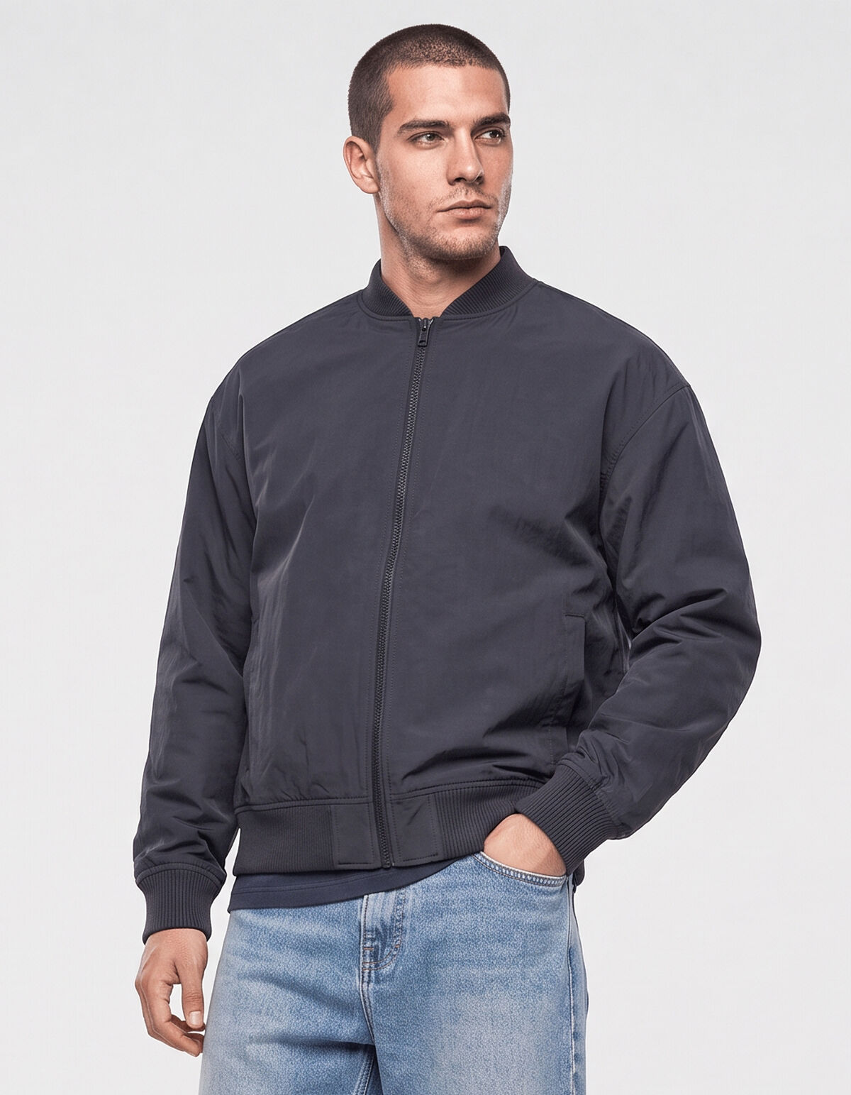 Technische Bomber Jack Donkergrijs SHOEBY MEN