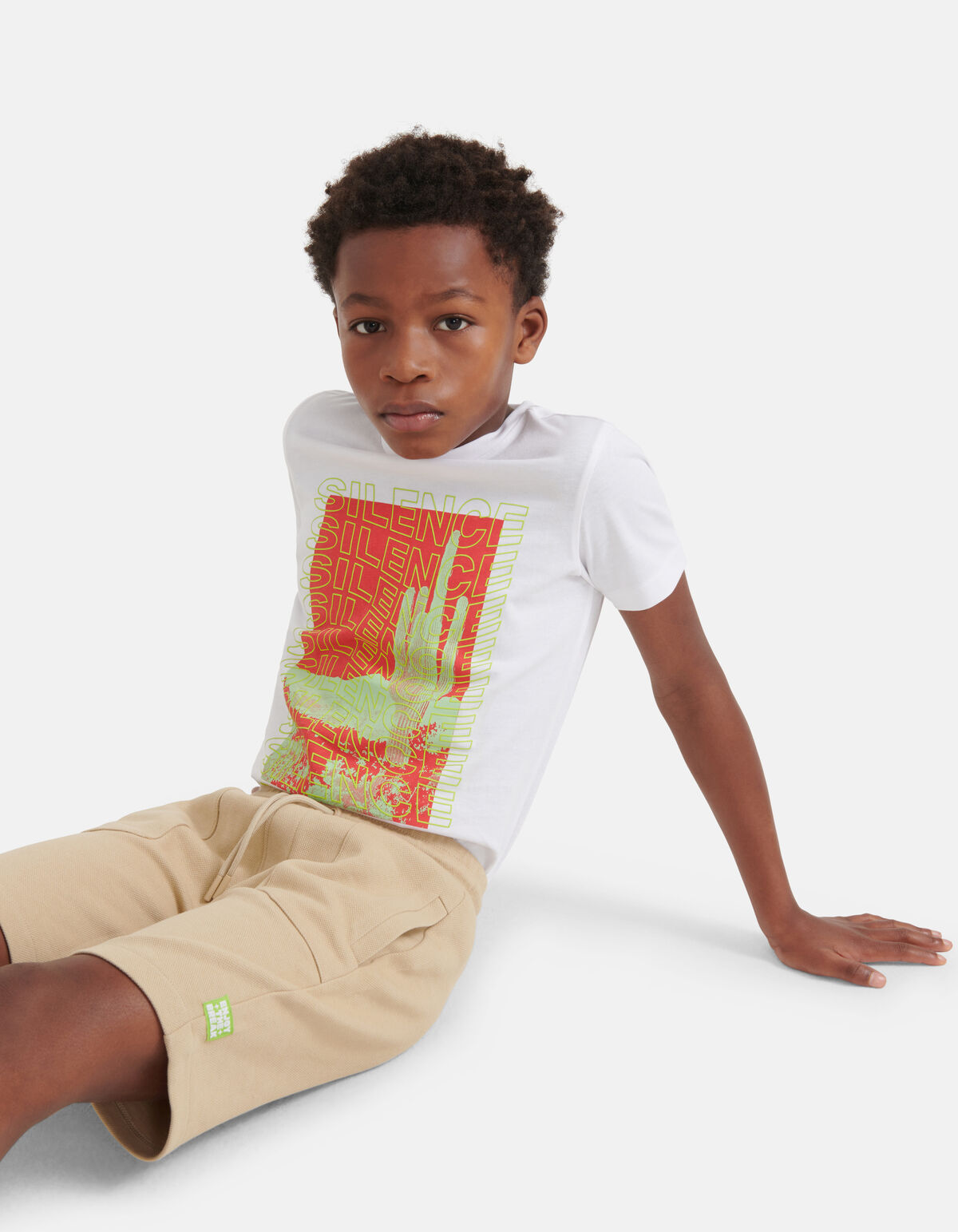 Artwork T-shirt Wit SHOEBY BOYS
