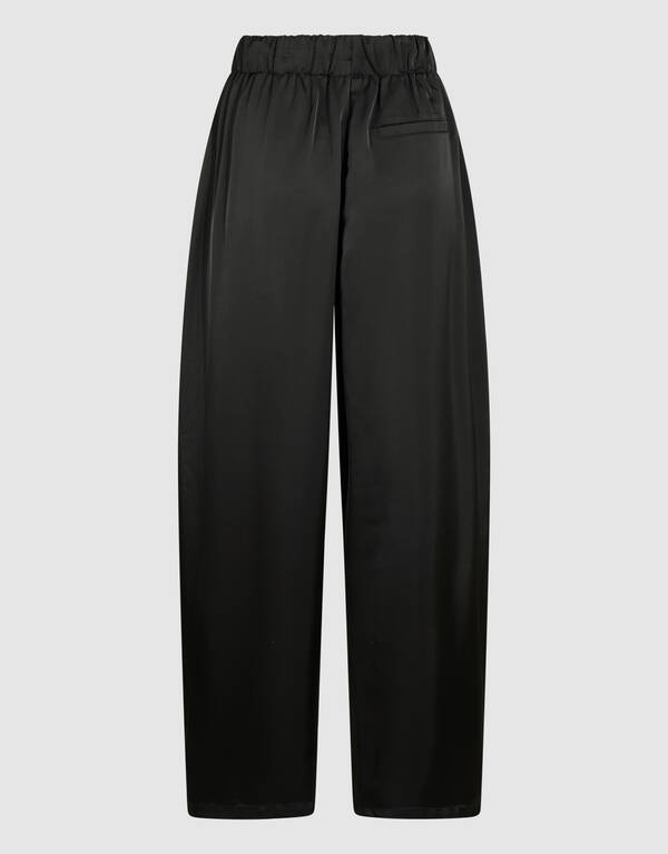 Satijnen Wide Leg Fit Broek Zwart SHOEBY WOMEN