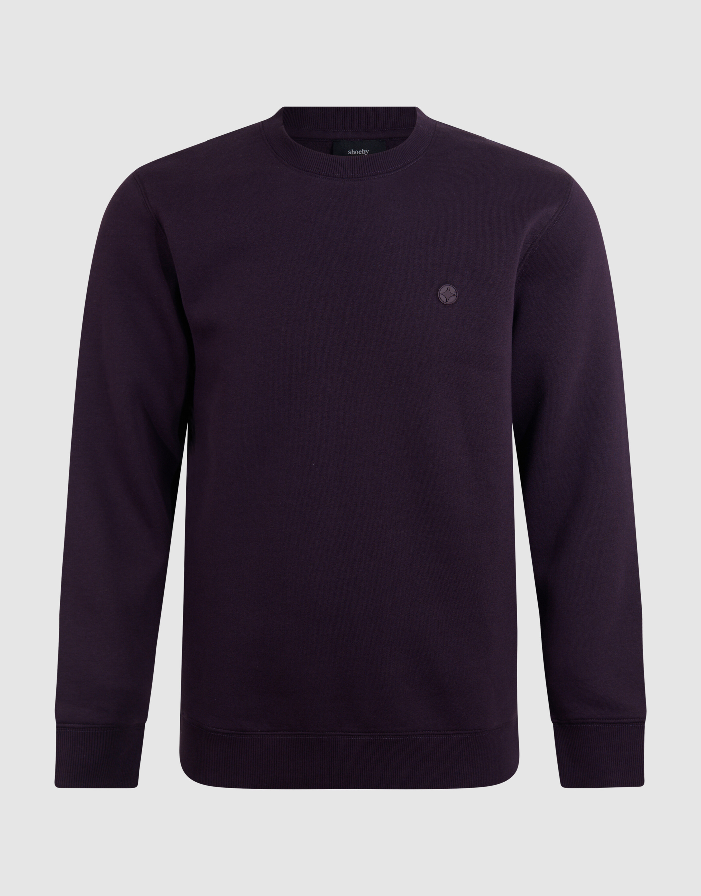 Badge Sweater Donkerrood SHOEBY MEN