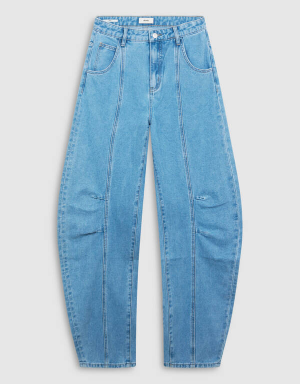 Pleated Baggy Fit Jeans Lichtblauw SHOEBY WOMEN