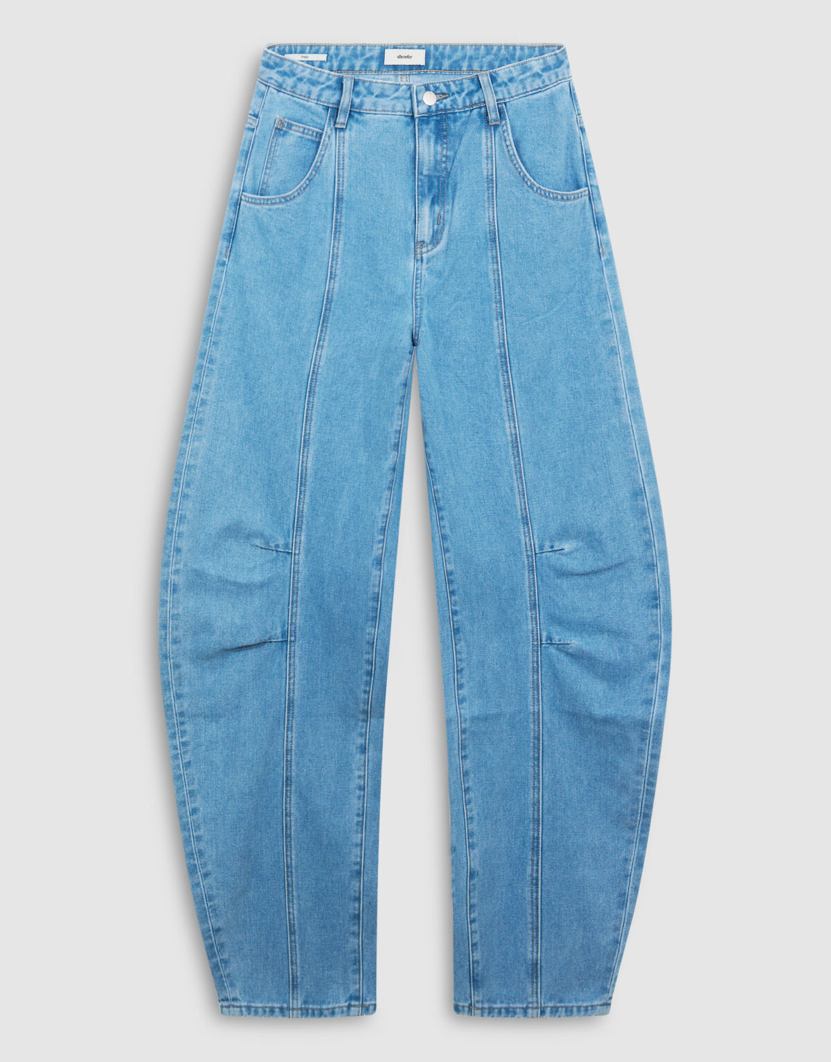 Pleated Baggy Fit Jeans Lichtblauw SHOEBY WOMEN