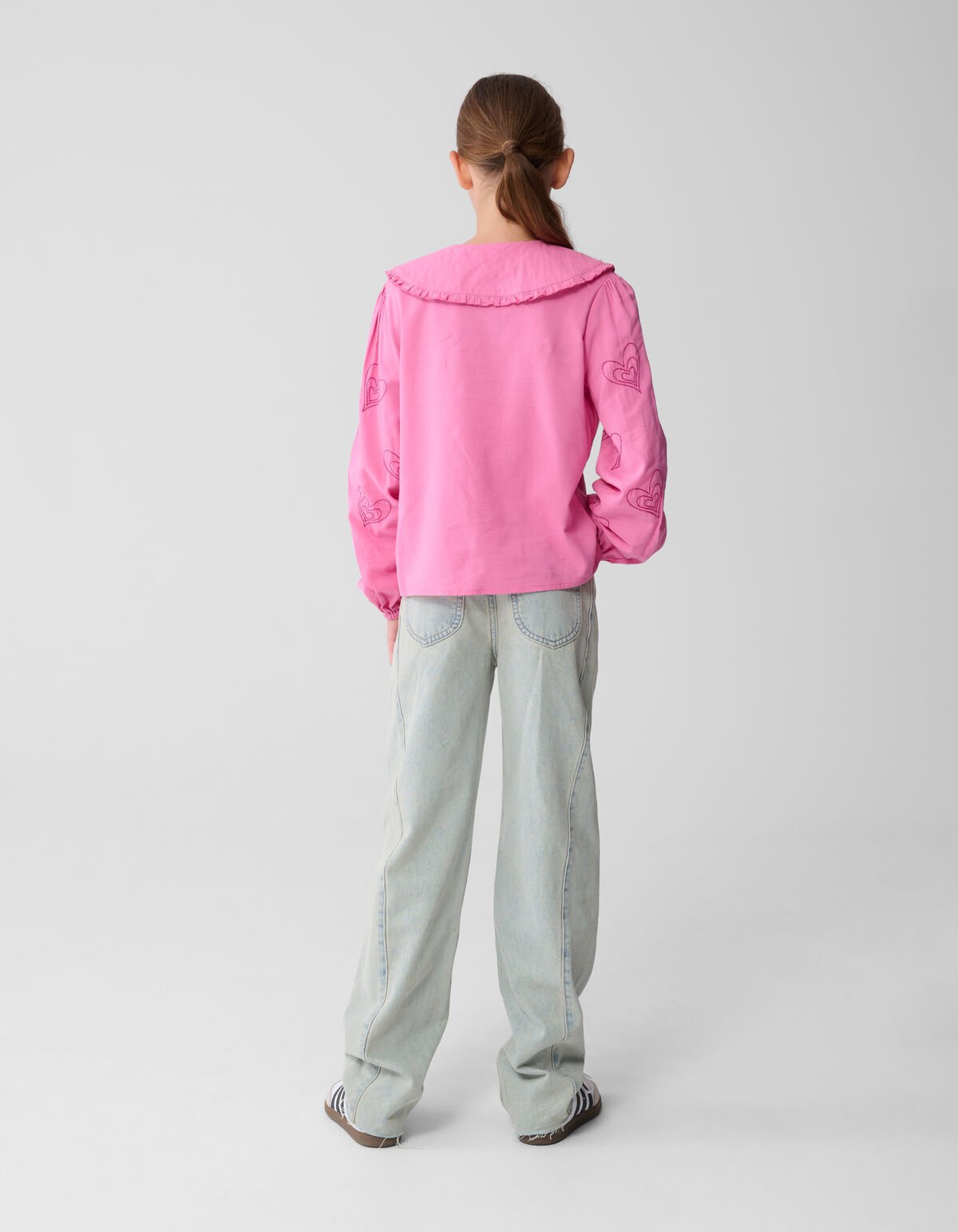 Big Collar Blouse Roze SHOEBY GIRLS