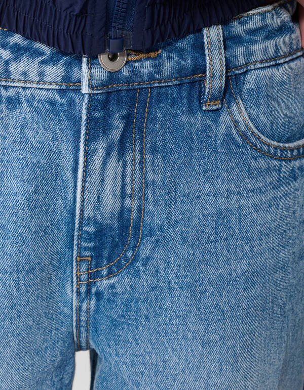 Strass Ultra Wide Leg Fit Jeans Blauw SHOEBY GIRLS
