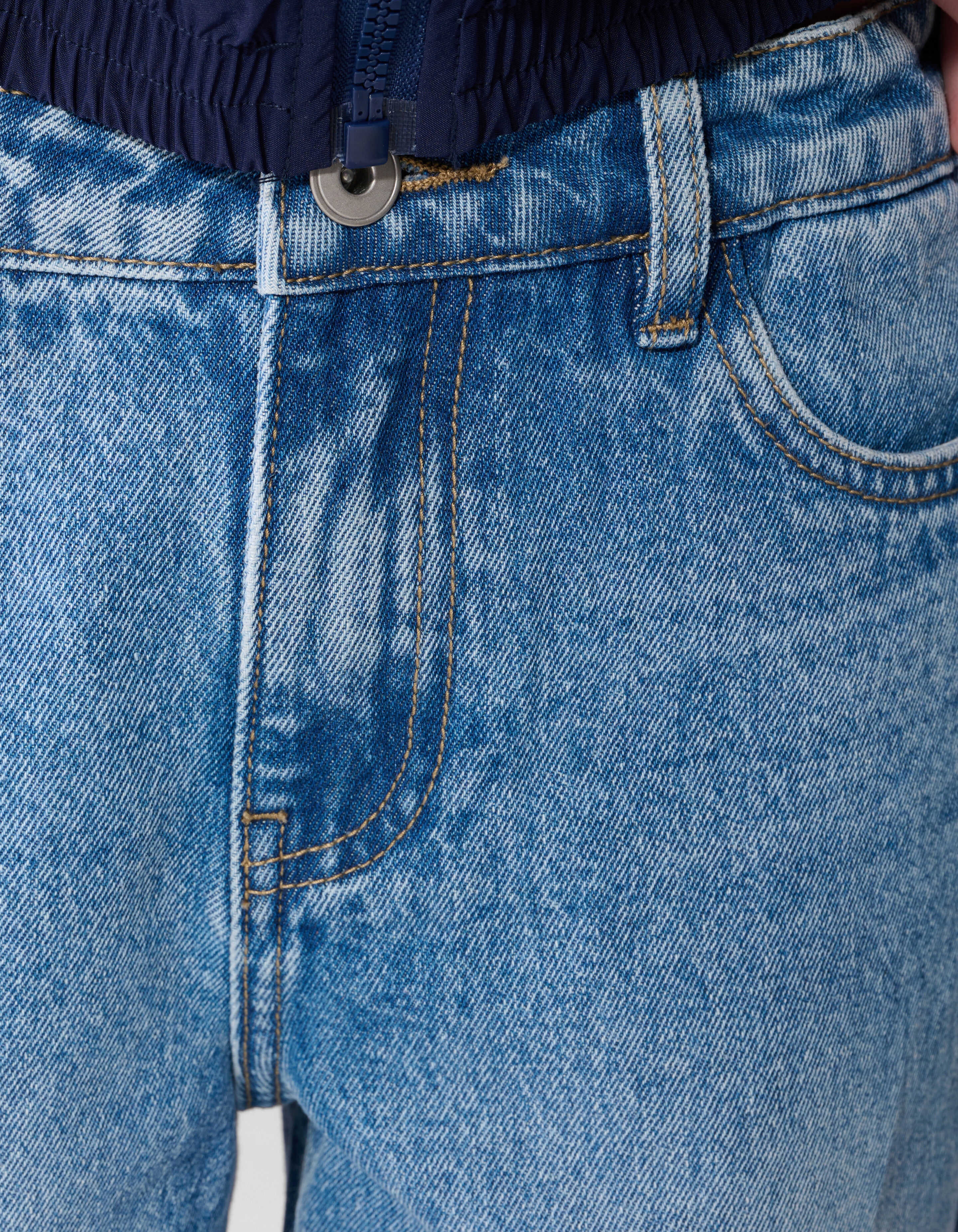 Strass Ultra Wide Leg Fit Jeans Blauw SHOEBY GIRLS
