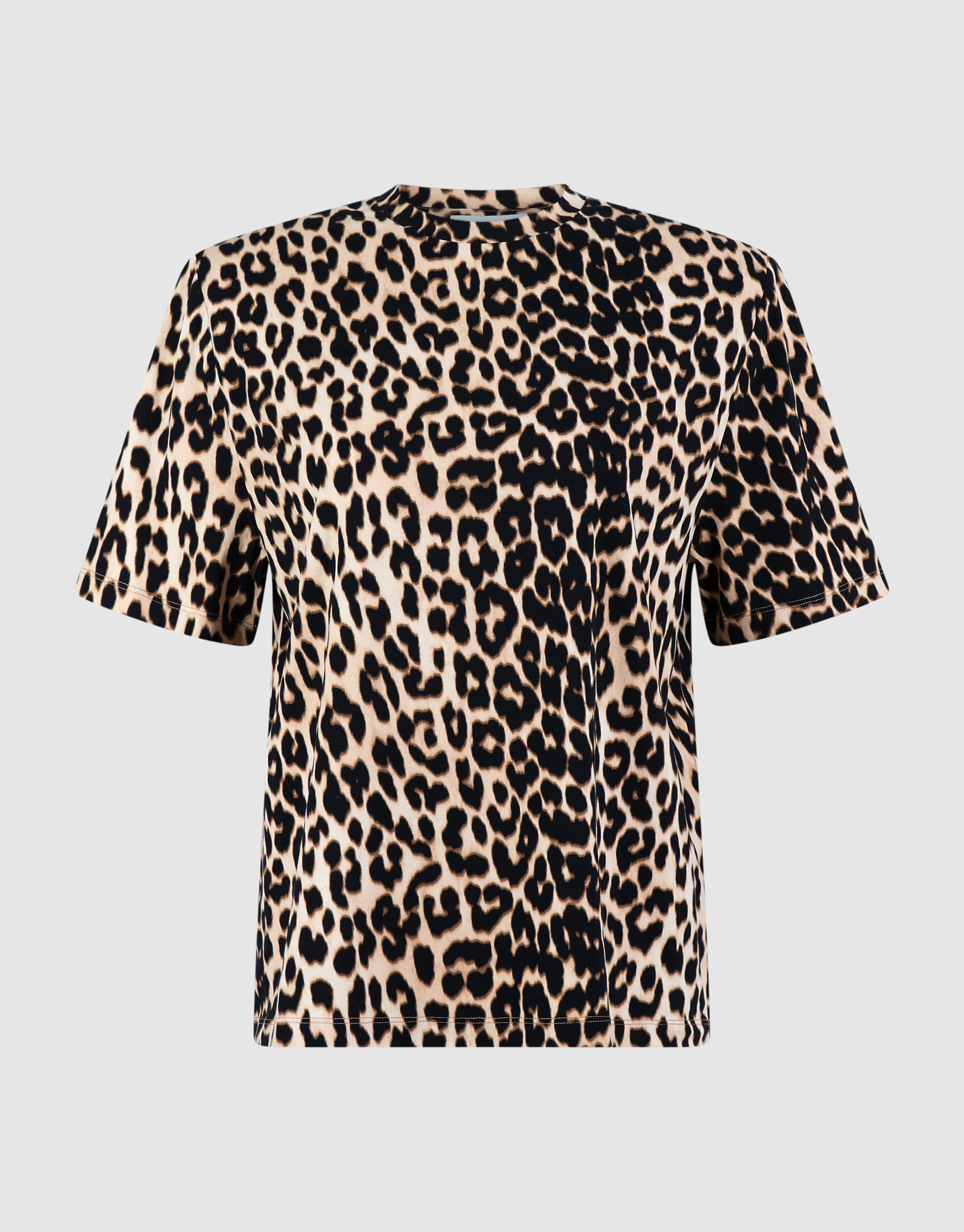 Leopard Padded T-shirt Bruin SHOEBY WOMEN