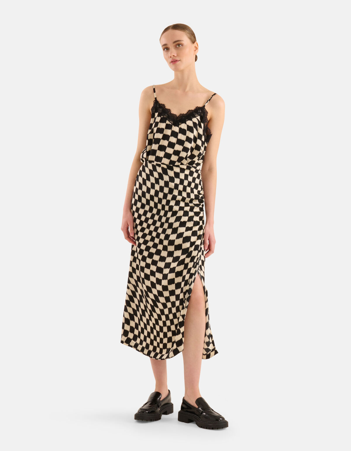 Printed Singlet Zwart/Gebroken Wit SHOEBY WOMEN