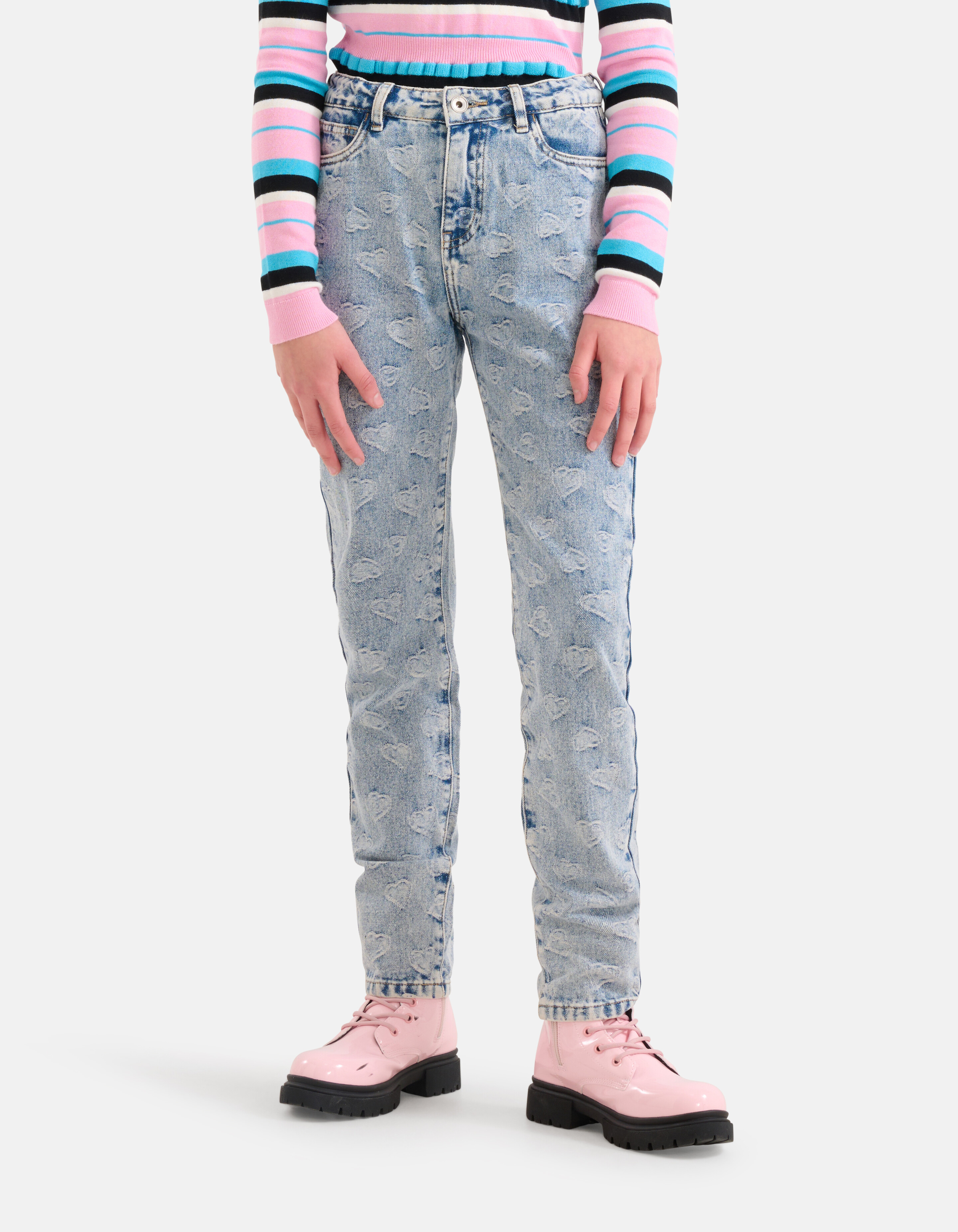 Jacquard Tapered Jeans Bleached SHOEBY GIRLS