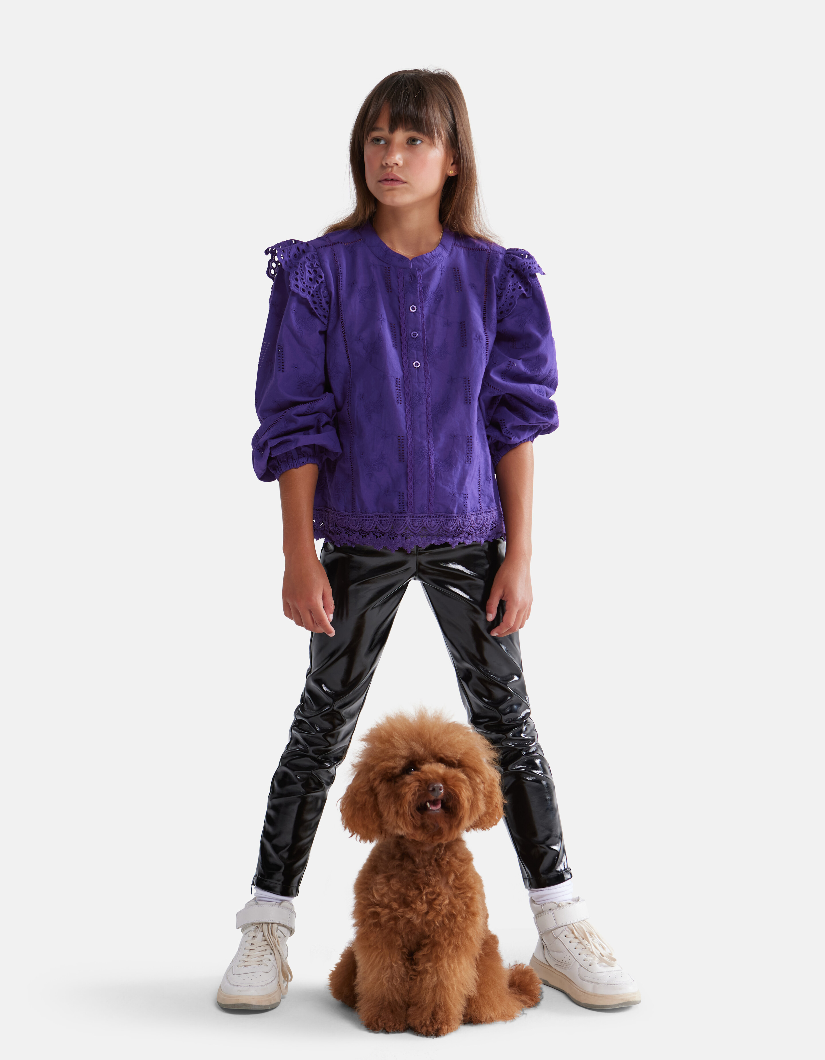 Kanten Blouse Paars SHOEBY GIRLS