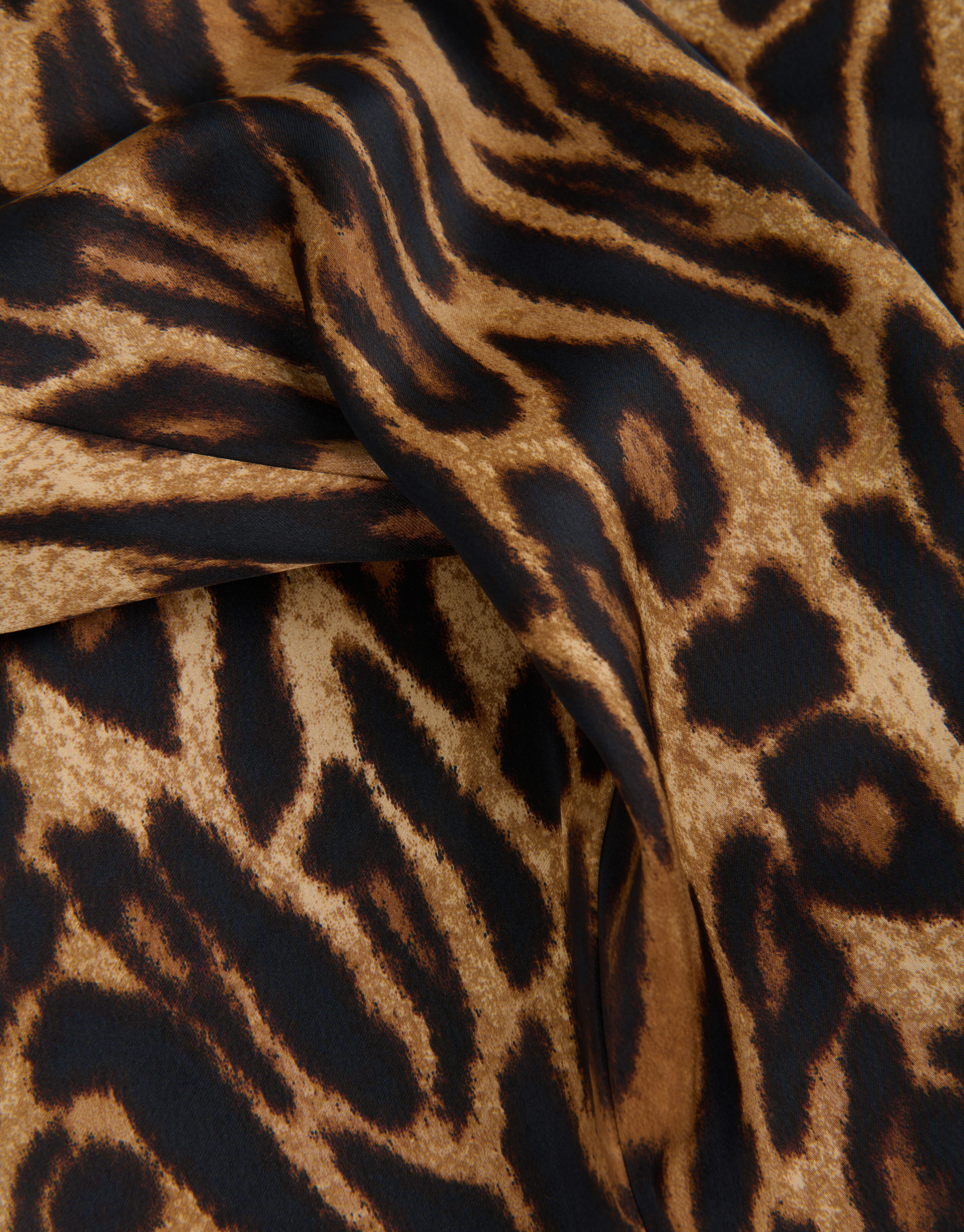 Satijnen Leopard Print Broek Bruin SHOEBY WOMEN