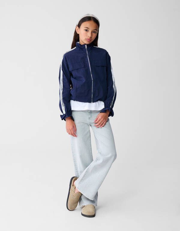 Kanten Bomber Jack Donkerblauw SHOEBY GIRLS