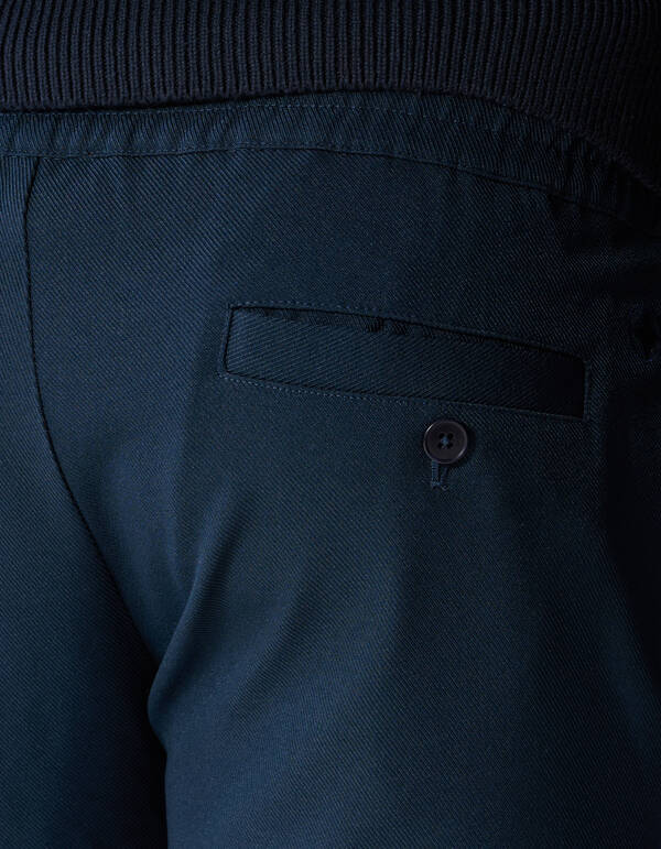 Twill Pintuck Broek Donkerblauw SHOEBY MEN