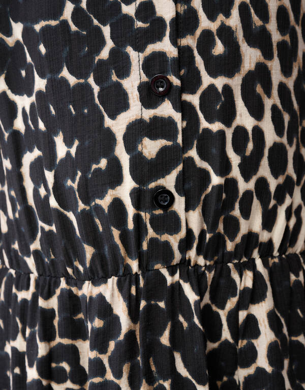 Printed Leopard Jurk Lichtbruin SHOEBY GIRLS