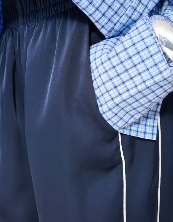 Satijnen Jogger Donkerblauw SHOEBY WOMEN