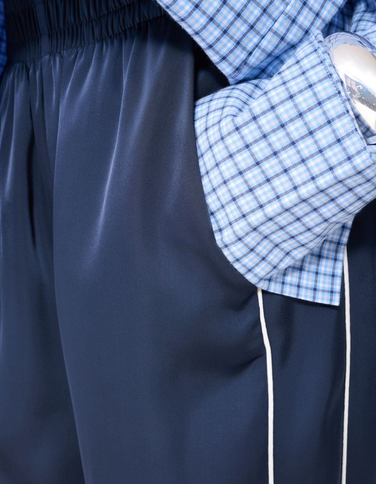 Satijnen Jogger Donkerblauw SHOEBY WOMEN